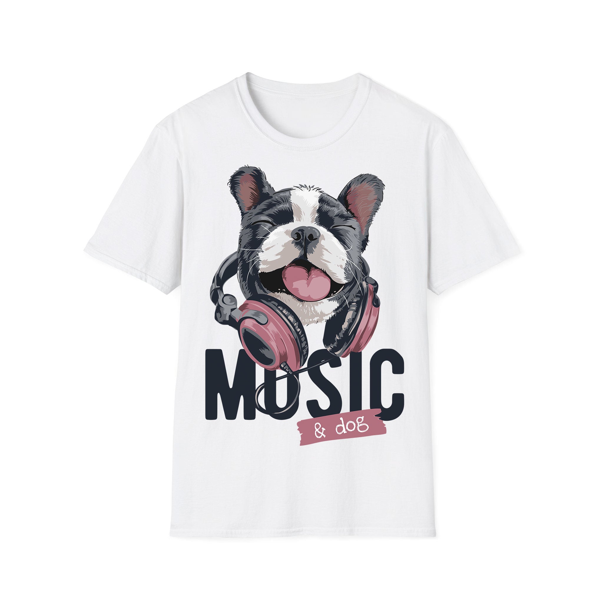 T-shirt unisexe Musique Musique & Chien