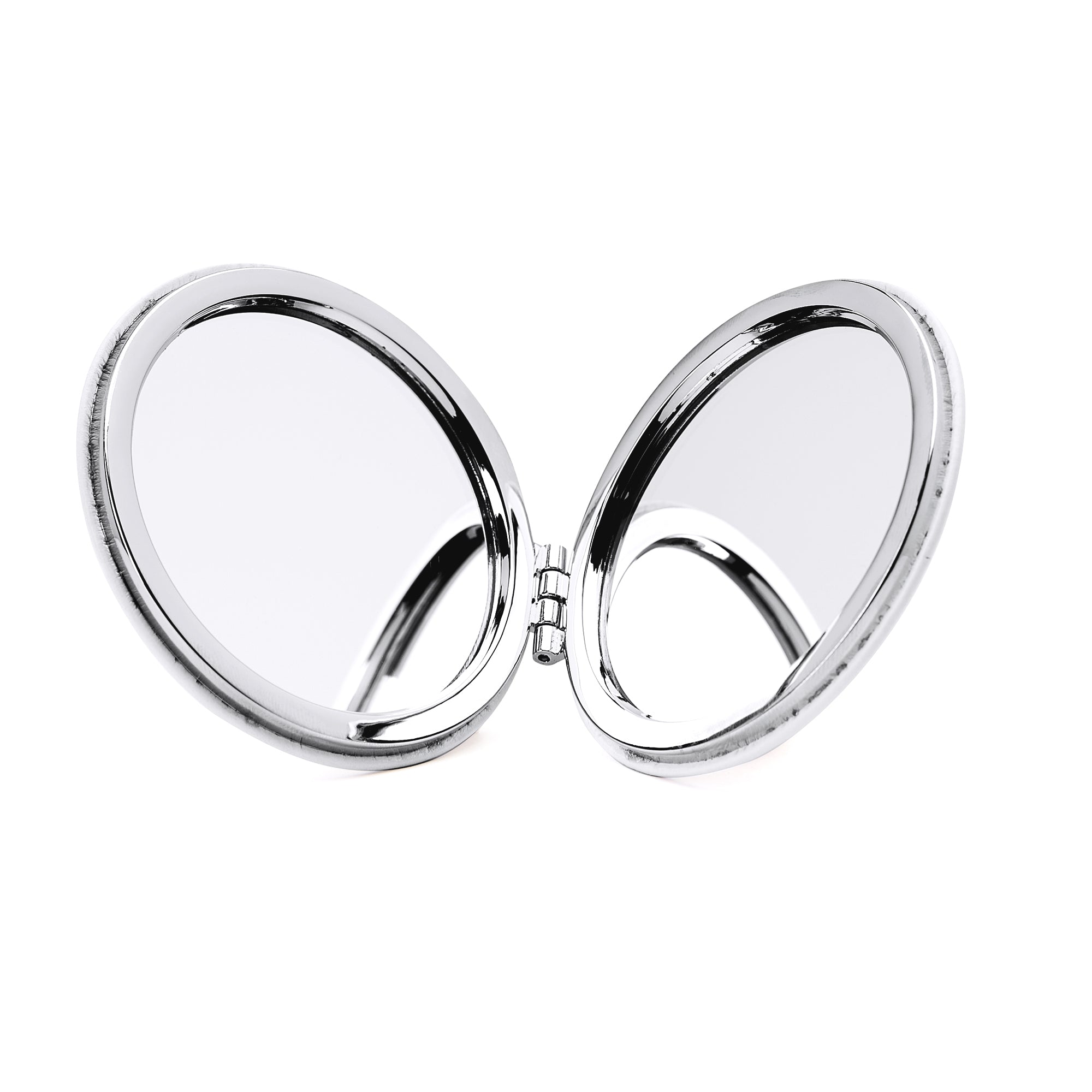 Miroir de poche blanc gravé personnalisé, cadeau de Noël