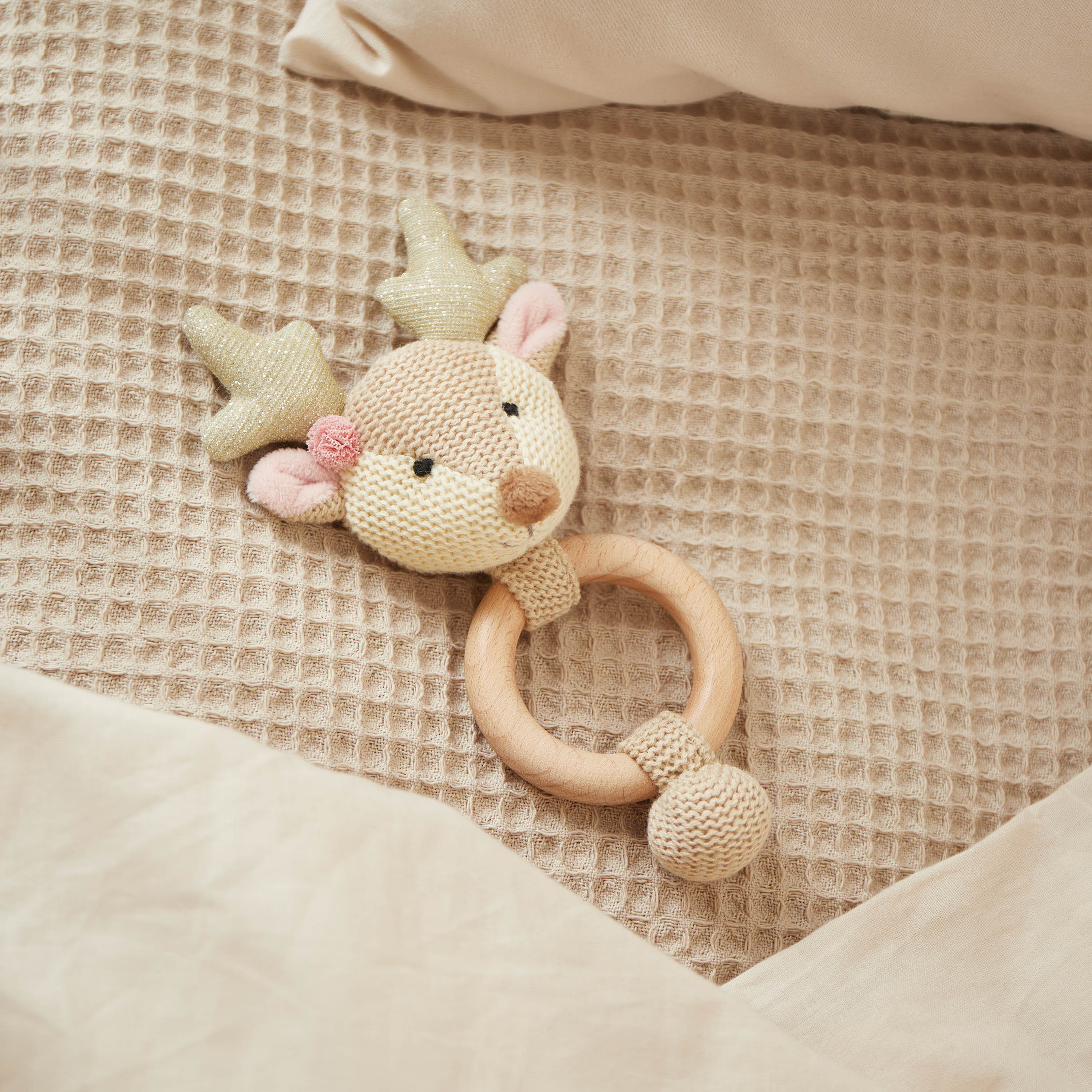Personalized Engraved Baby Rattle Deer