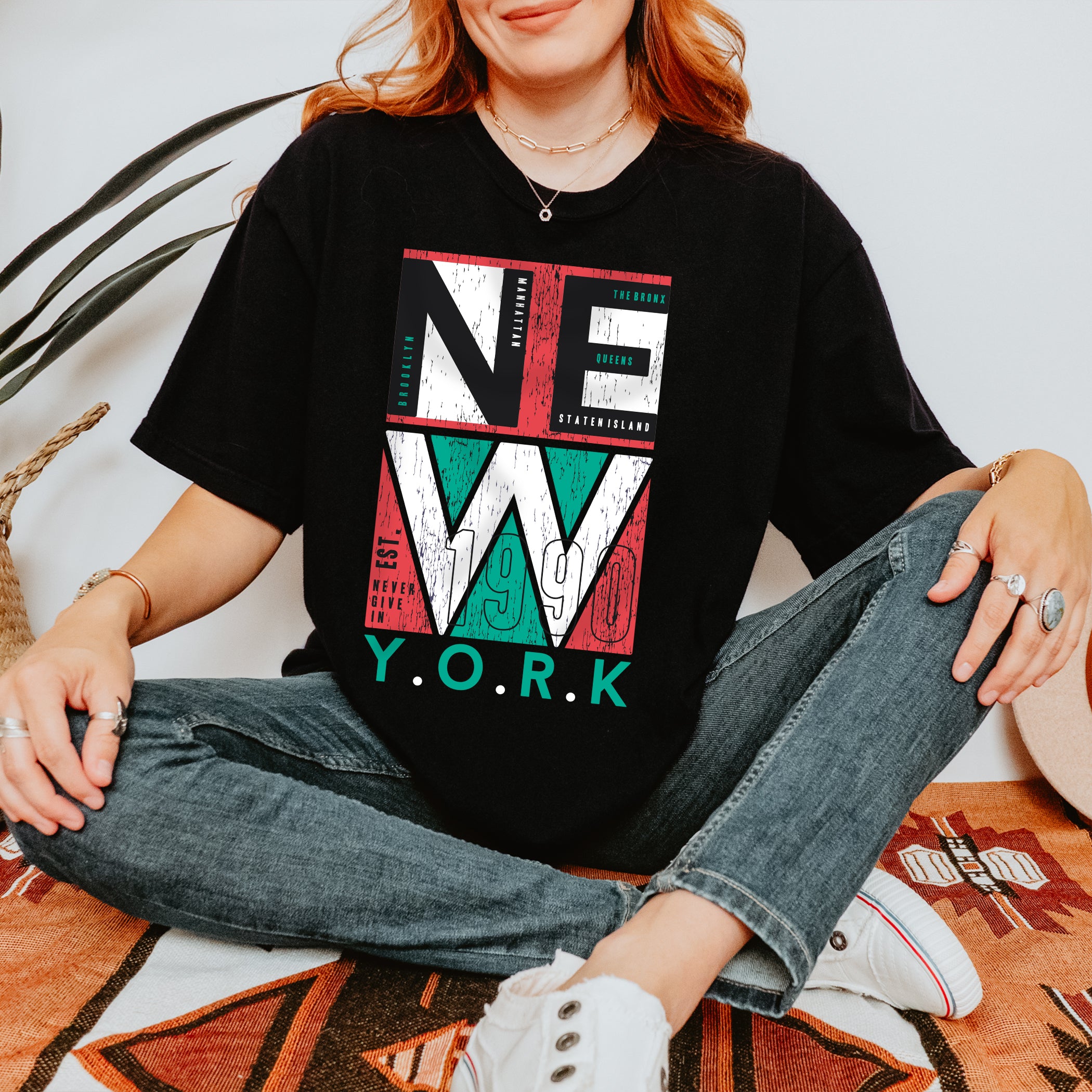 T-shirt unisexe New York 1990 NY