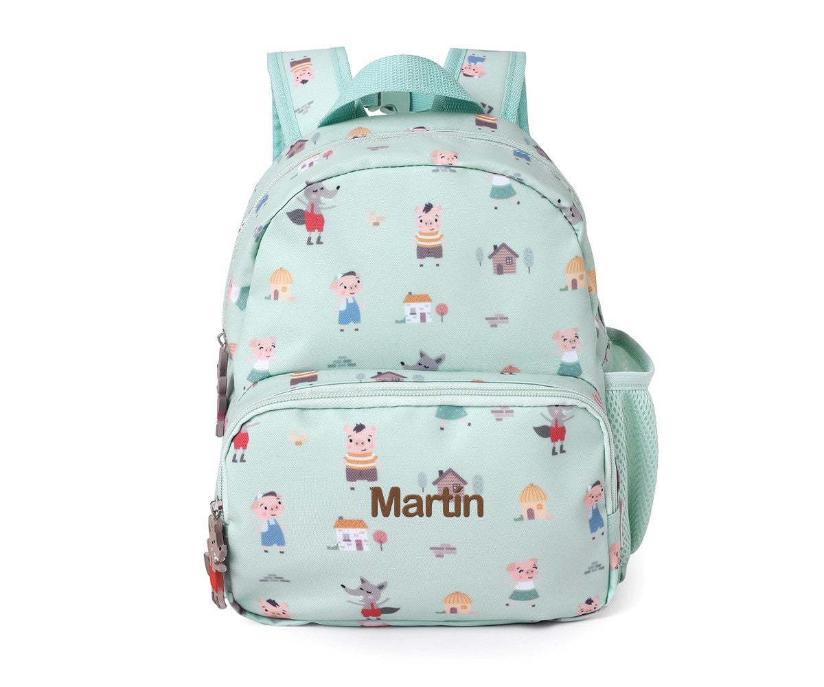 Personalized The Three Little Pigs Kindergarten Backpack