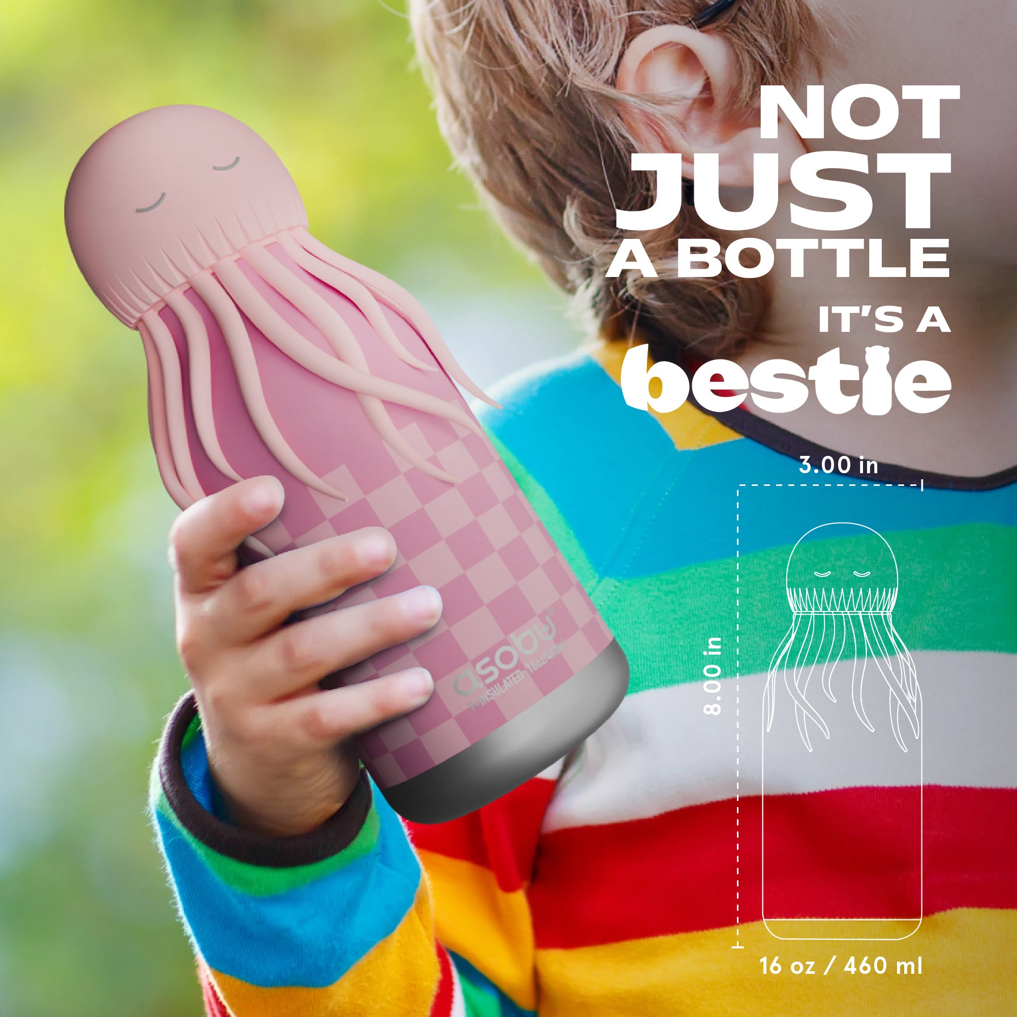 Bouteille isotherme personnalisée Bestie JellyFish