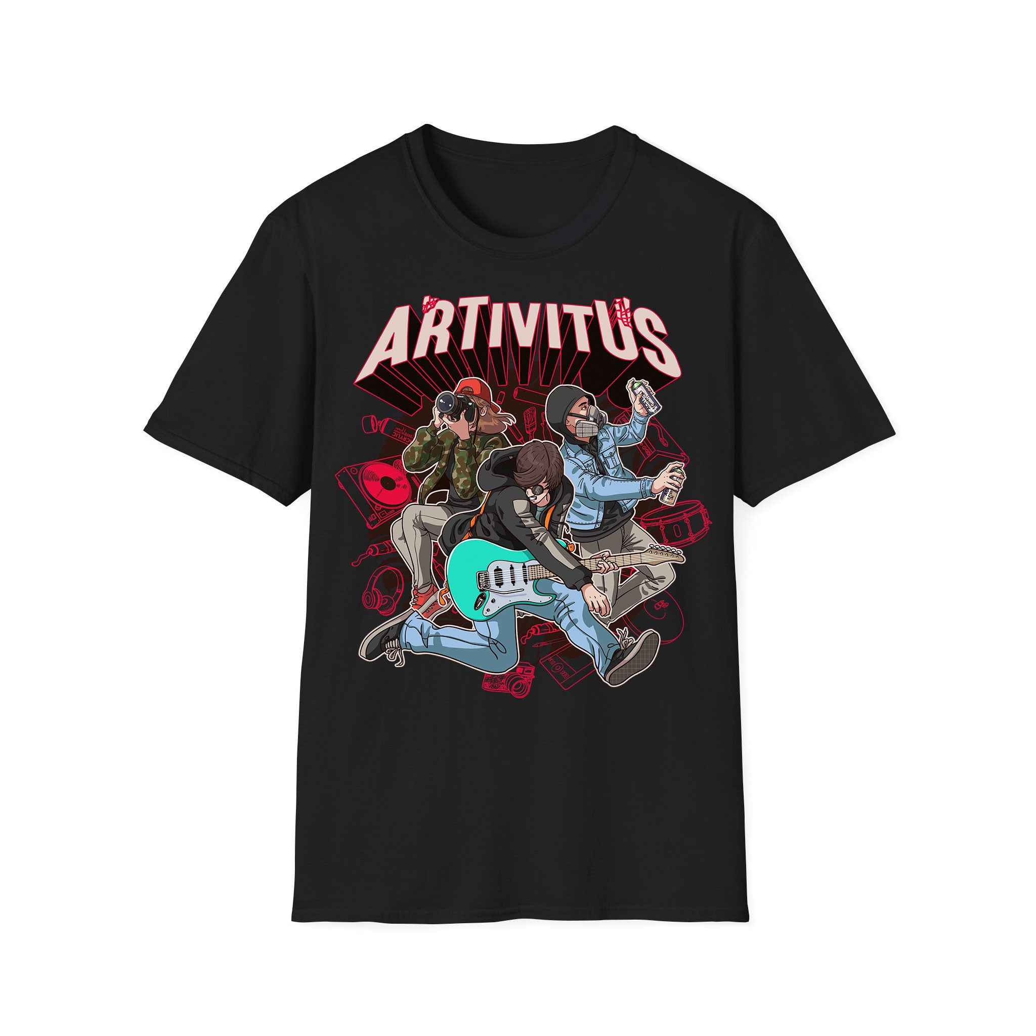 T-shirt unisexe musique Artivitus Rock Bank