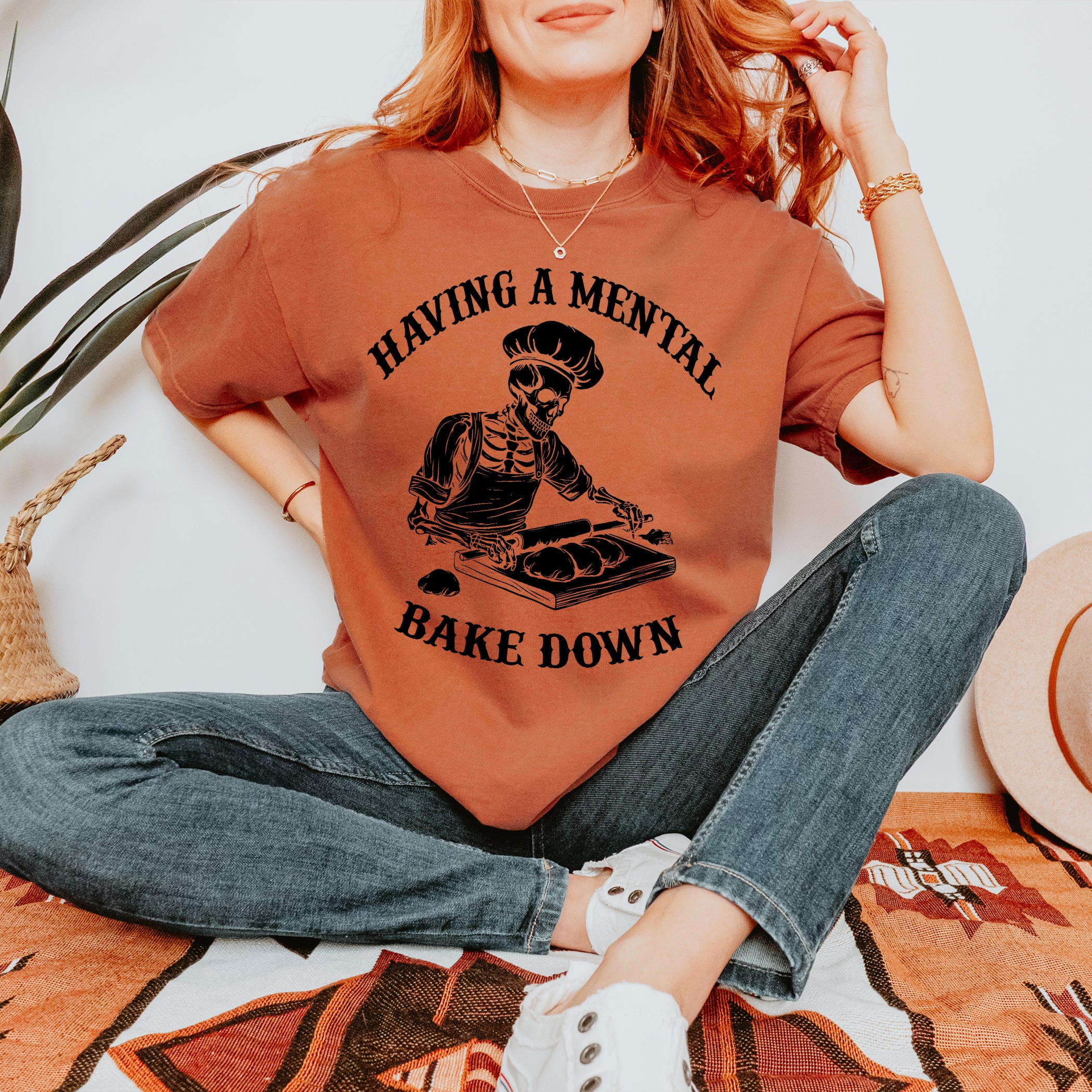 T-shirt de cuisson ayant un mental