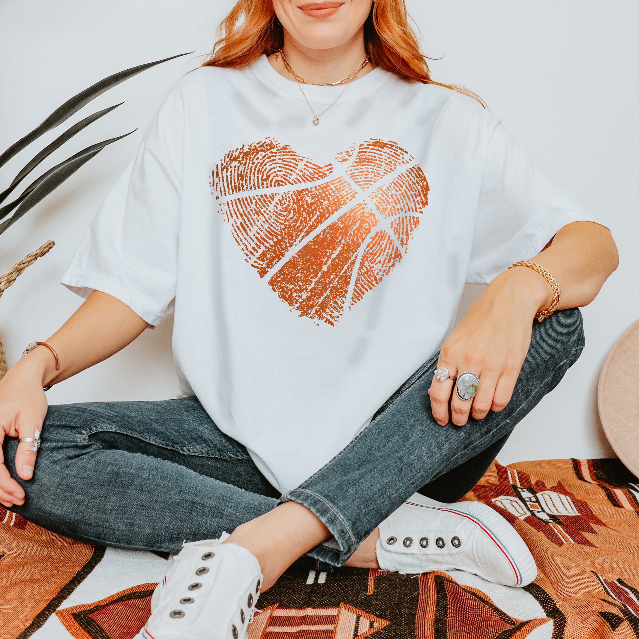 T-shirt Coeur de basket-ball