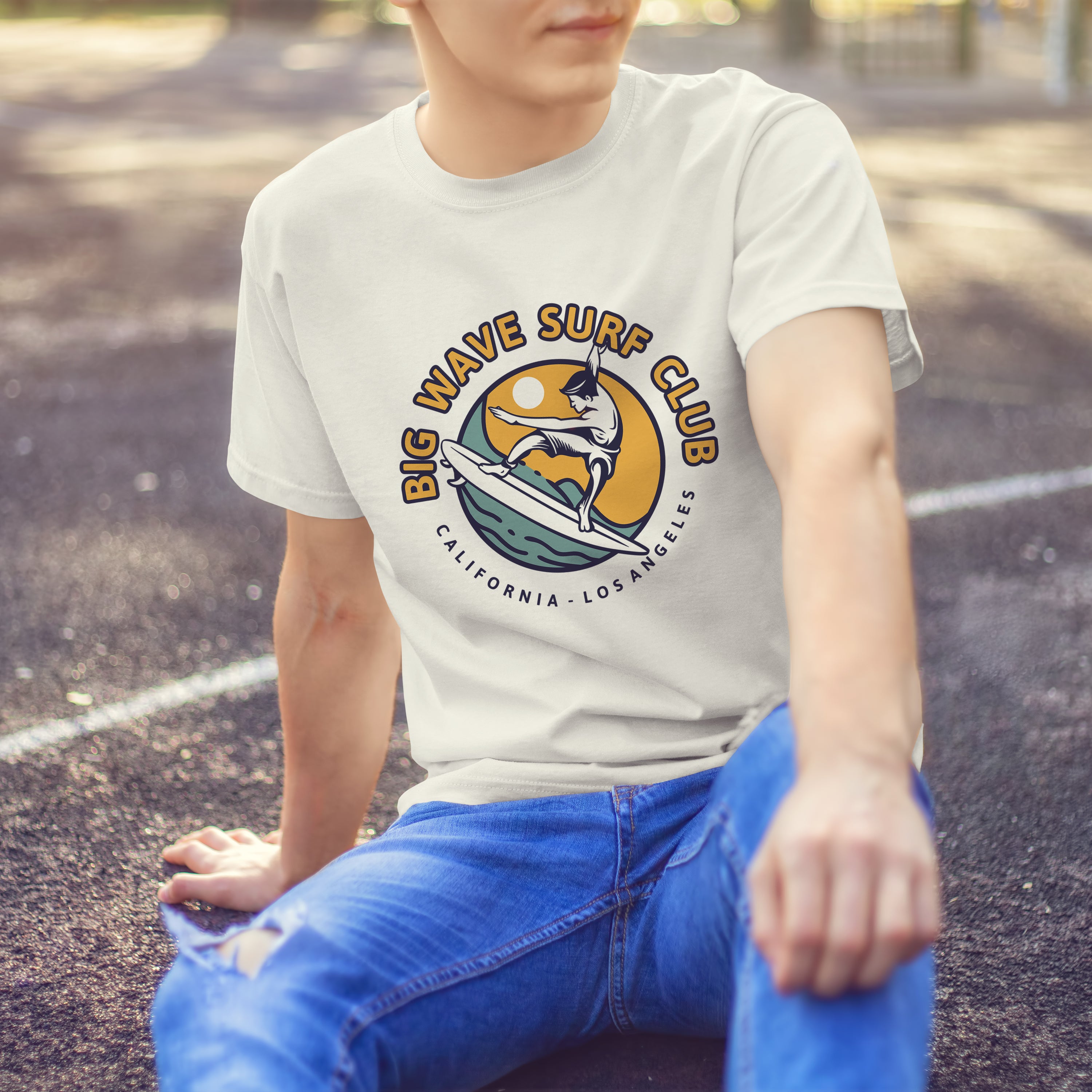 Surf T-shirt unisexe Big Wave Surf