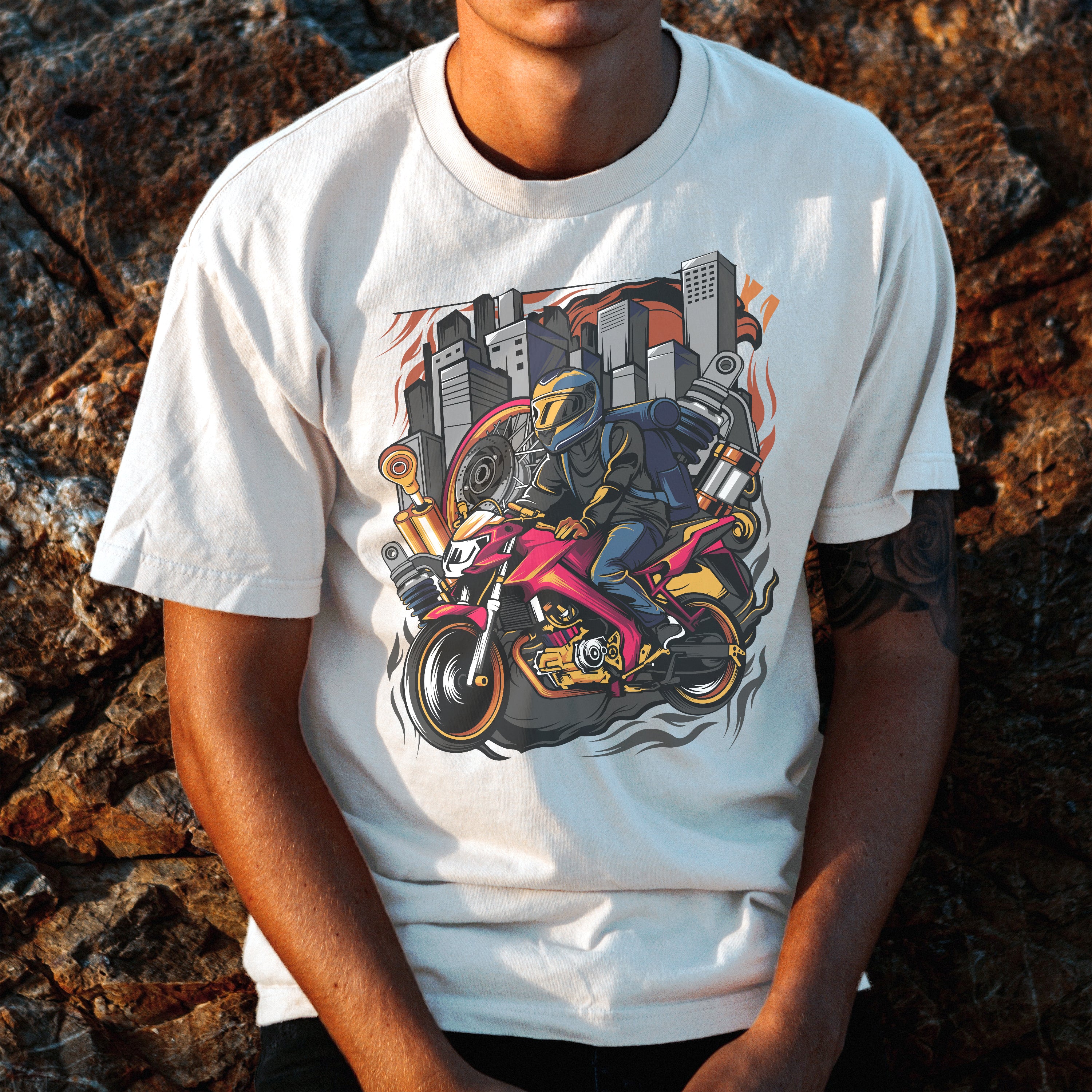 T-shirt moto Motard