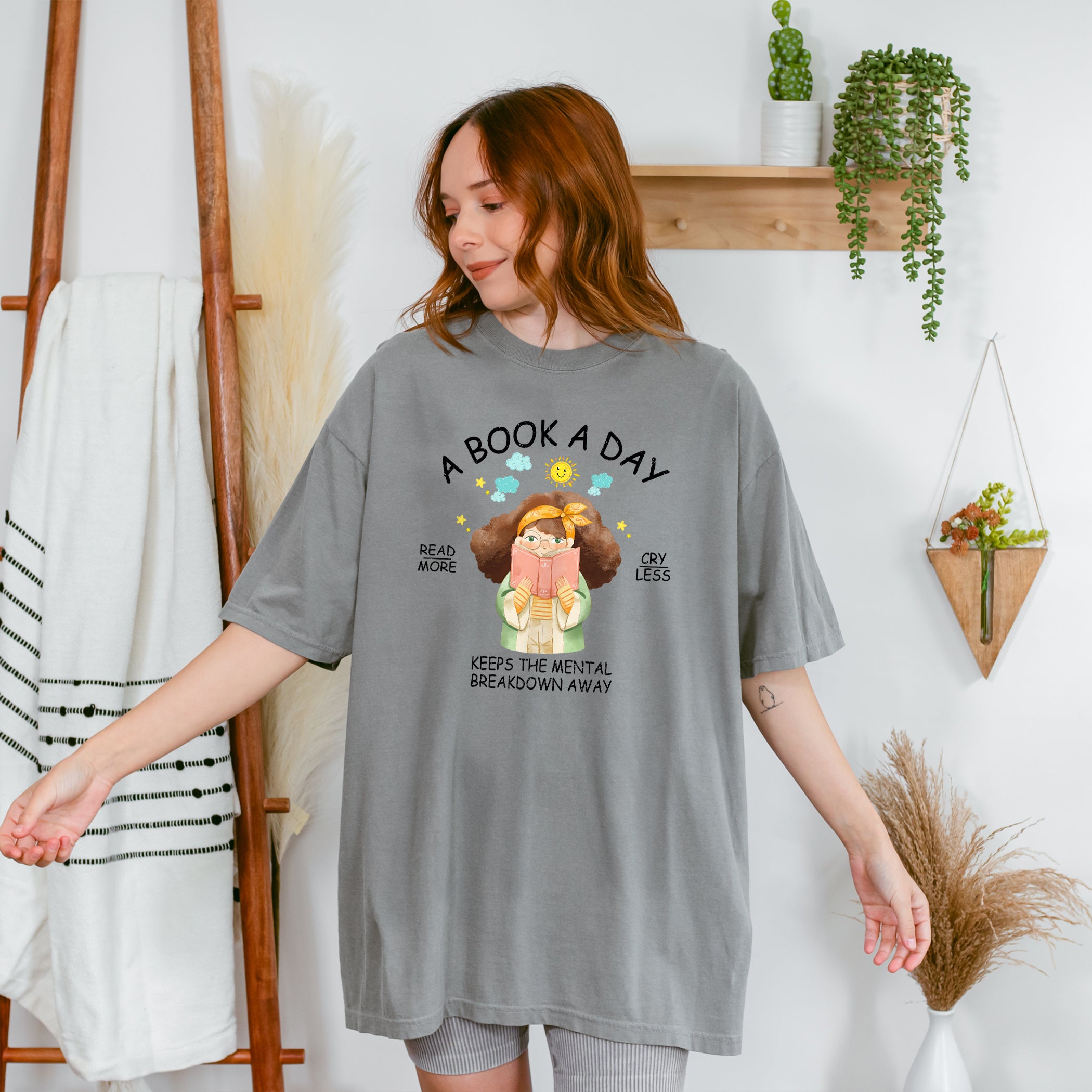 T-shirt amateur de livres Un livre par jour