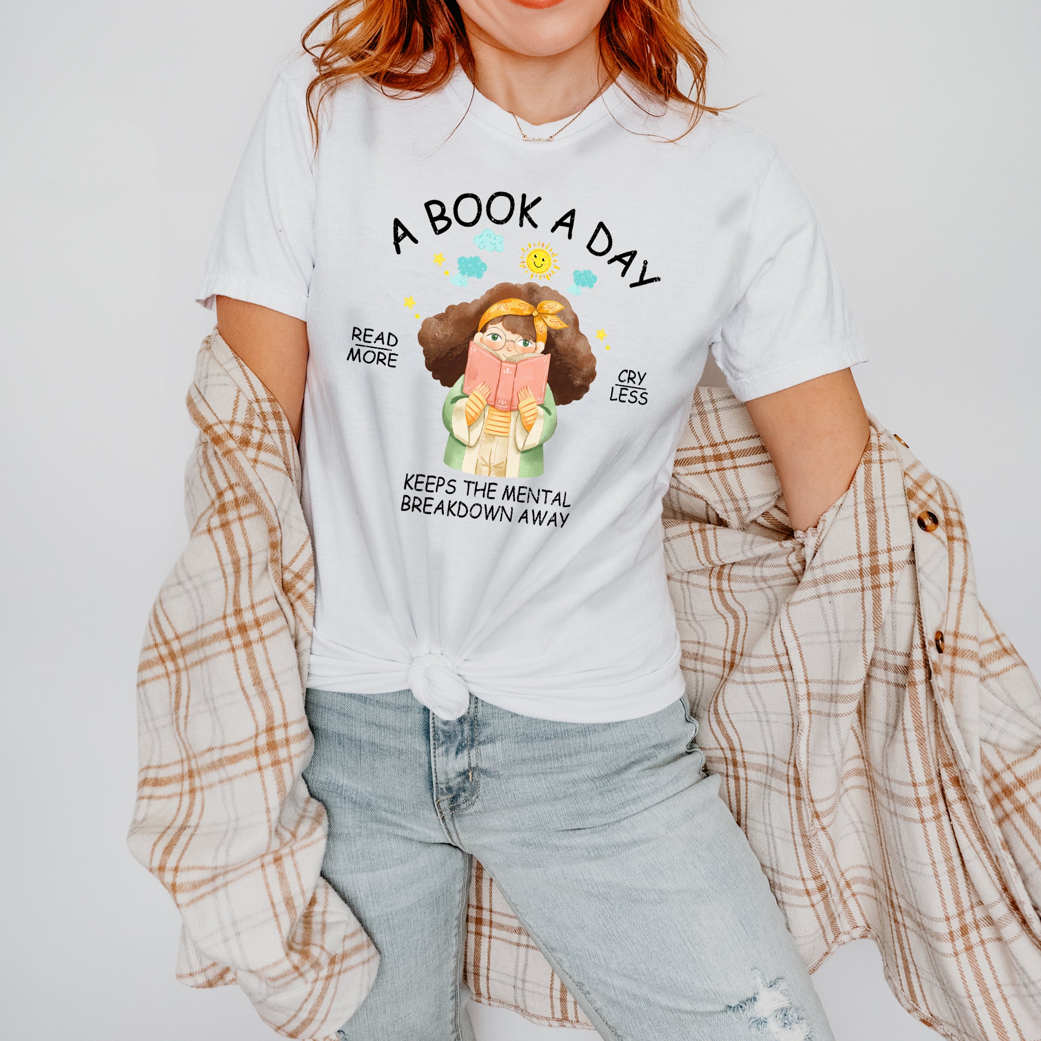 T-shirt amateur de livres Un livre par jour