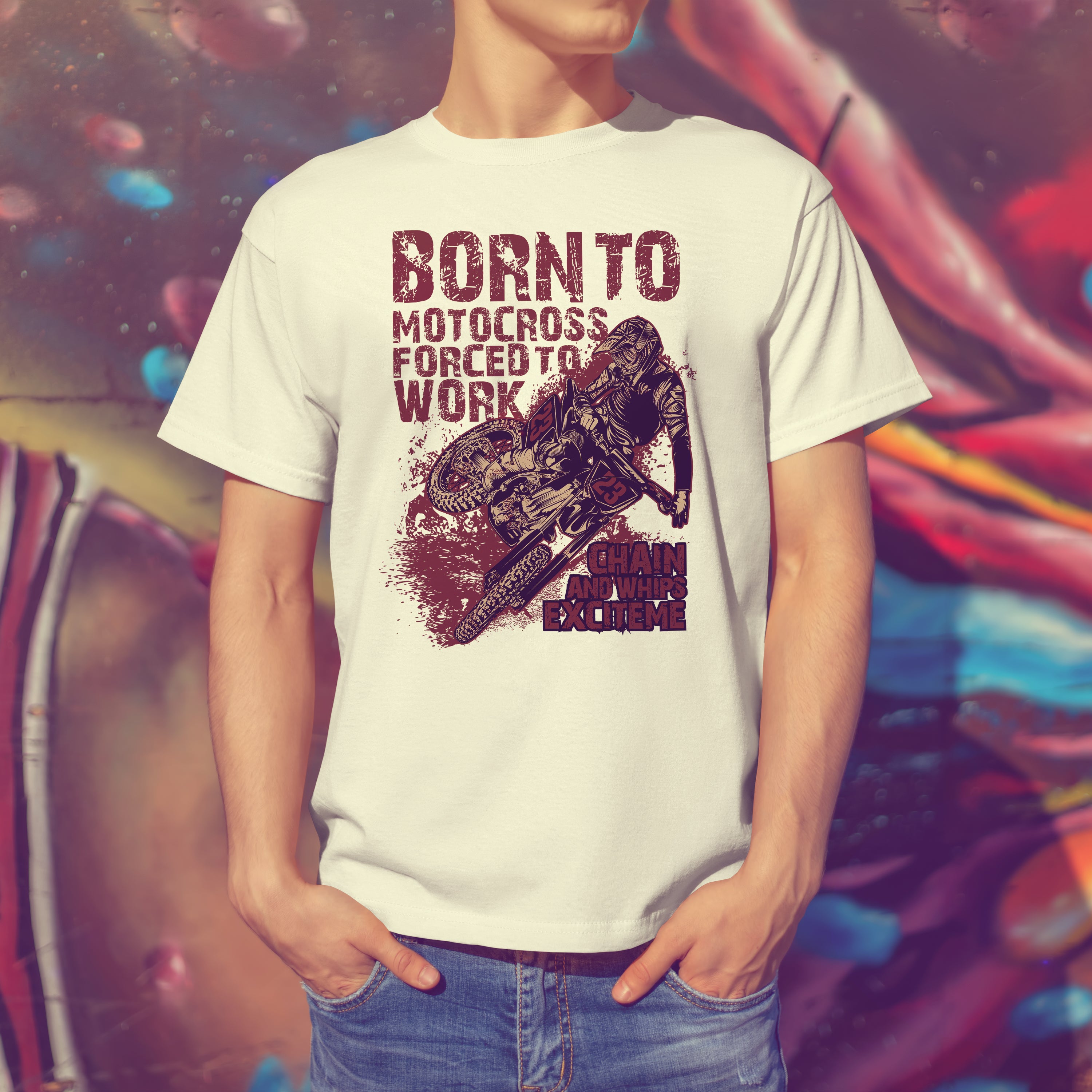 T-shirt moto Born To Motocross