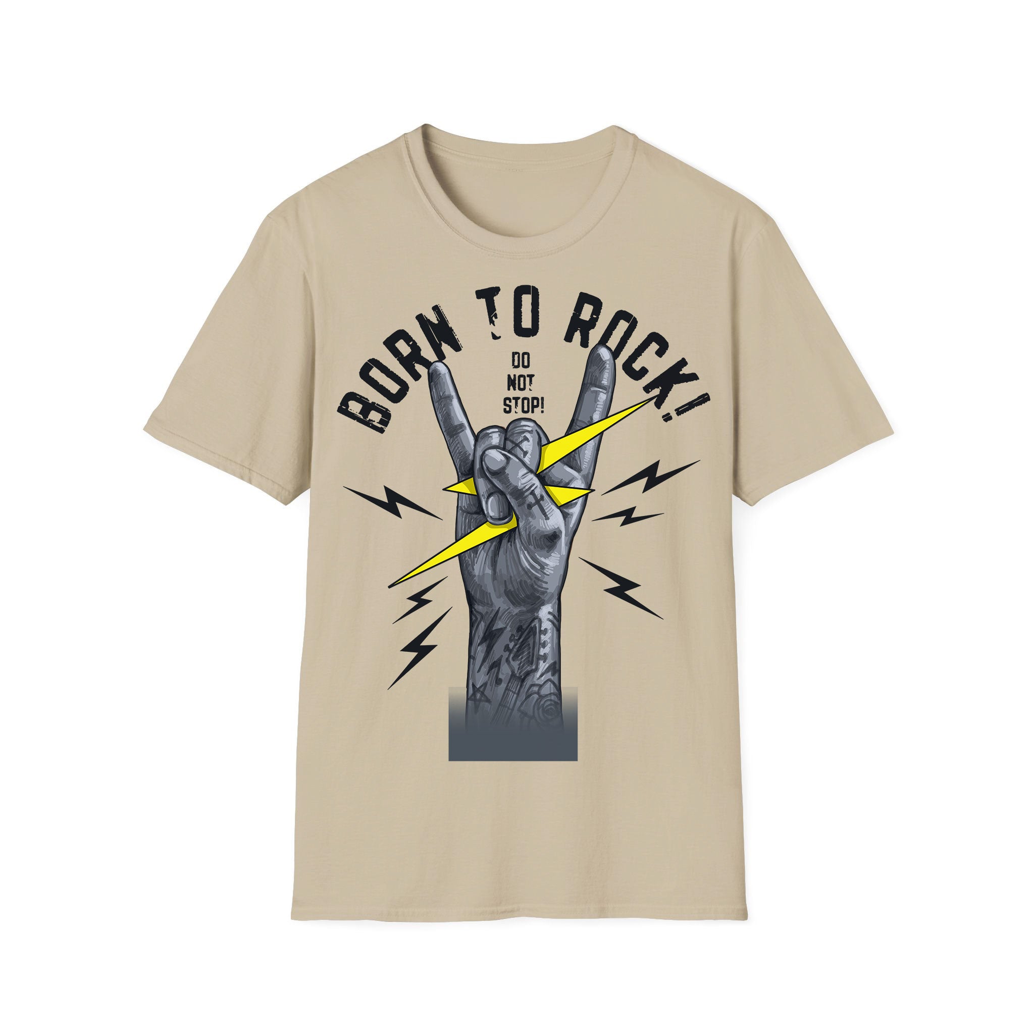 T-shirt unisexe musique Born To Rock Thunder