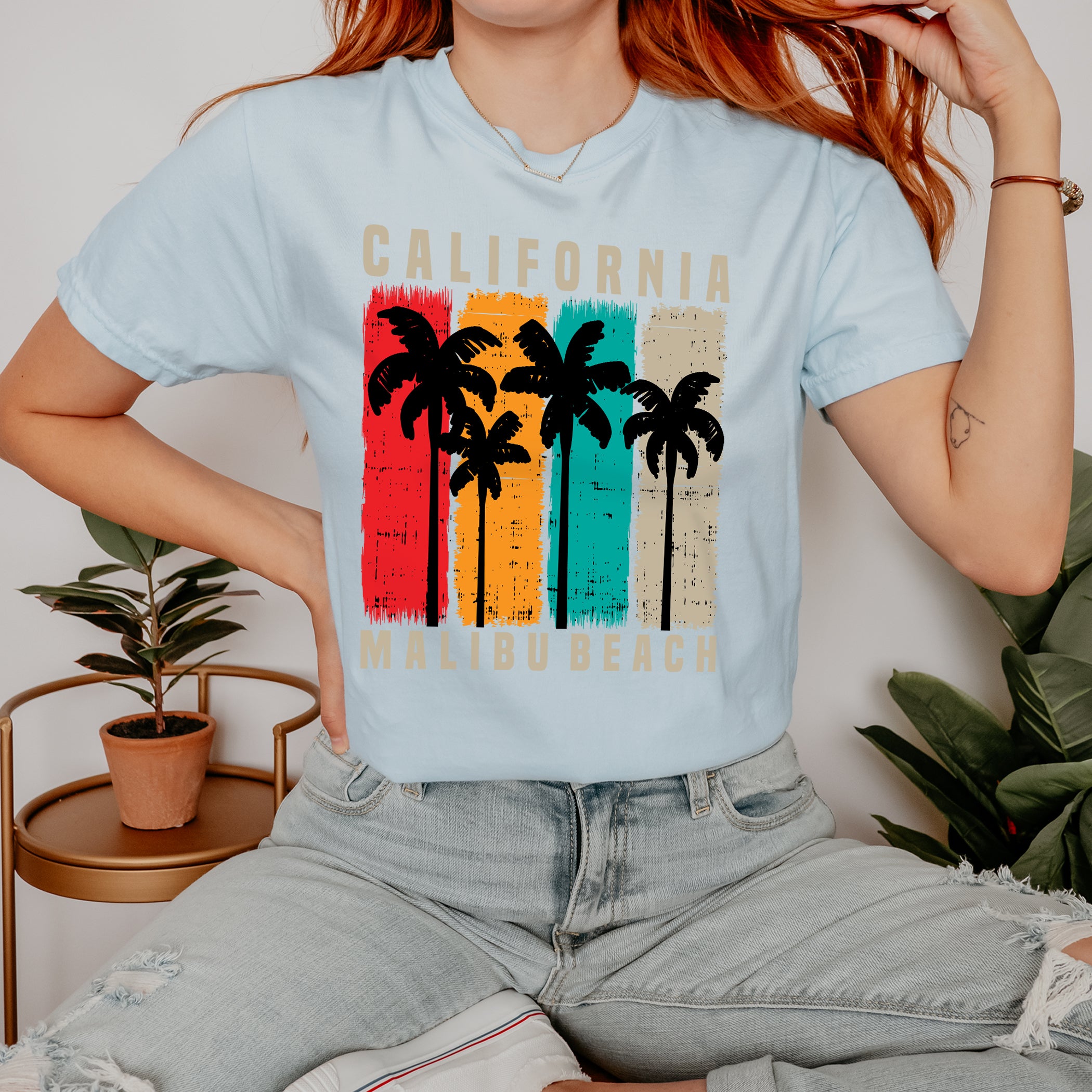 T-shirt unisexe d'été Cali Malibu Beach