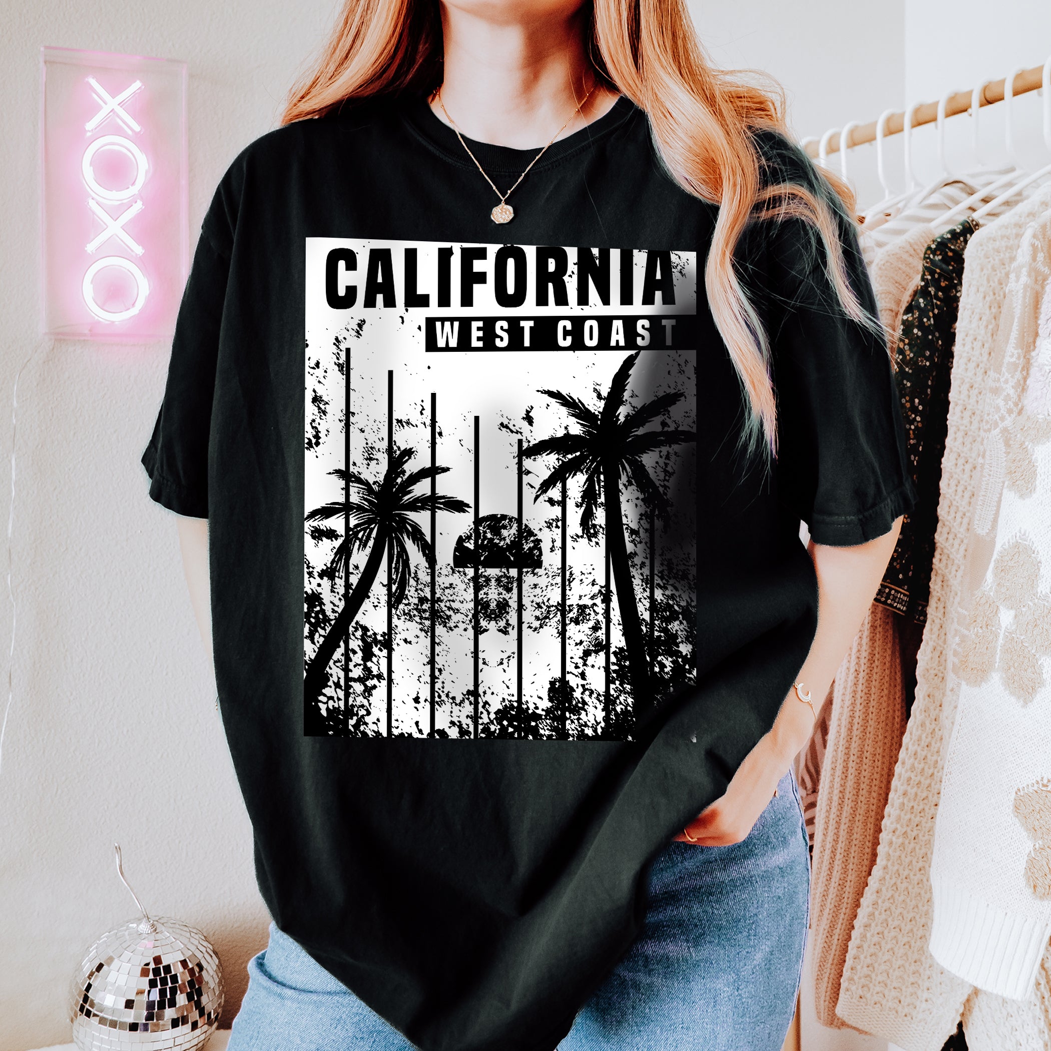 T-shirt unisexe d'été Côte Ouest de la Californie