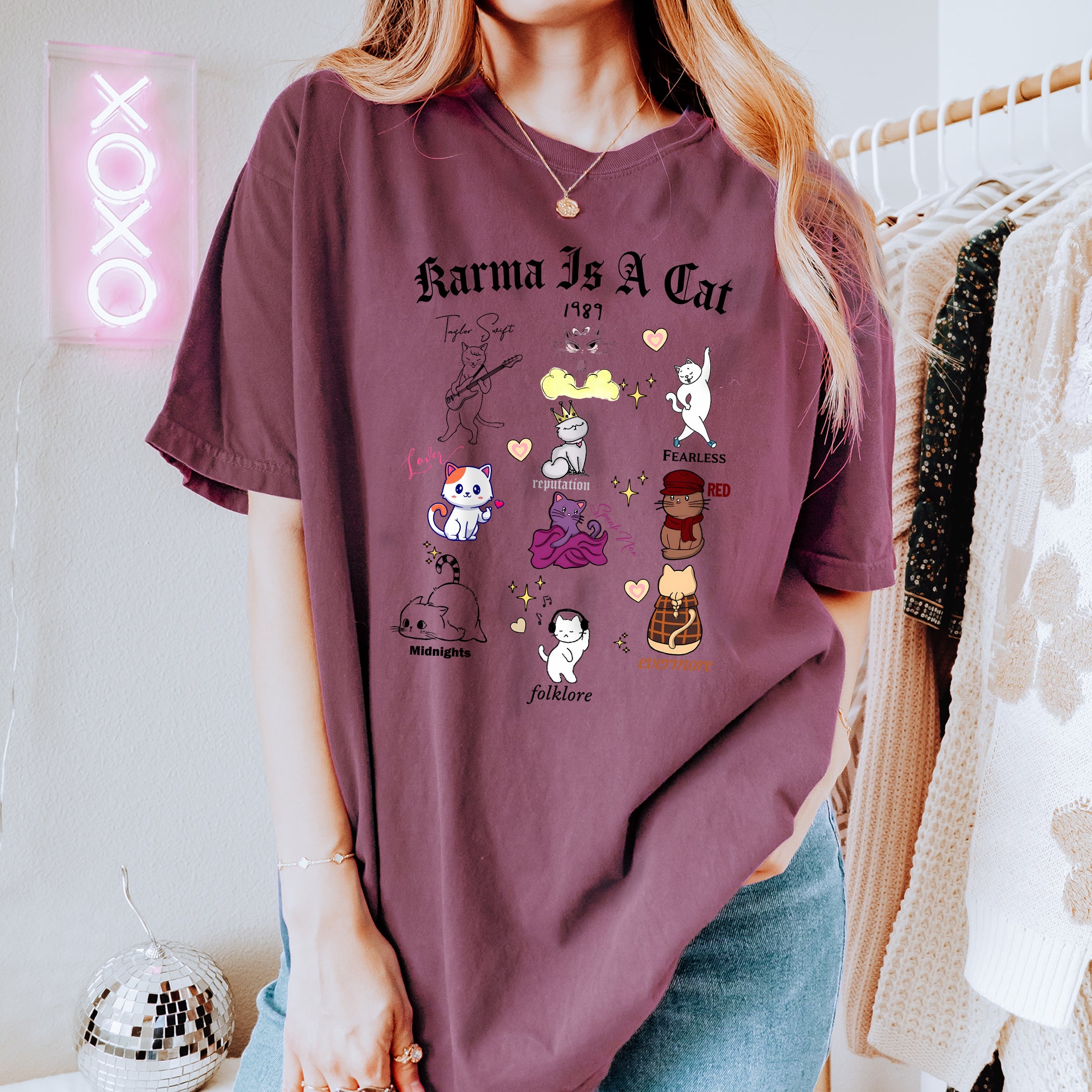 T-shirt amoureux des chats Chansons de Taylor