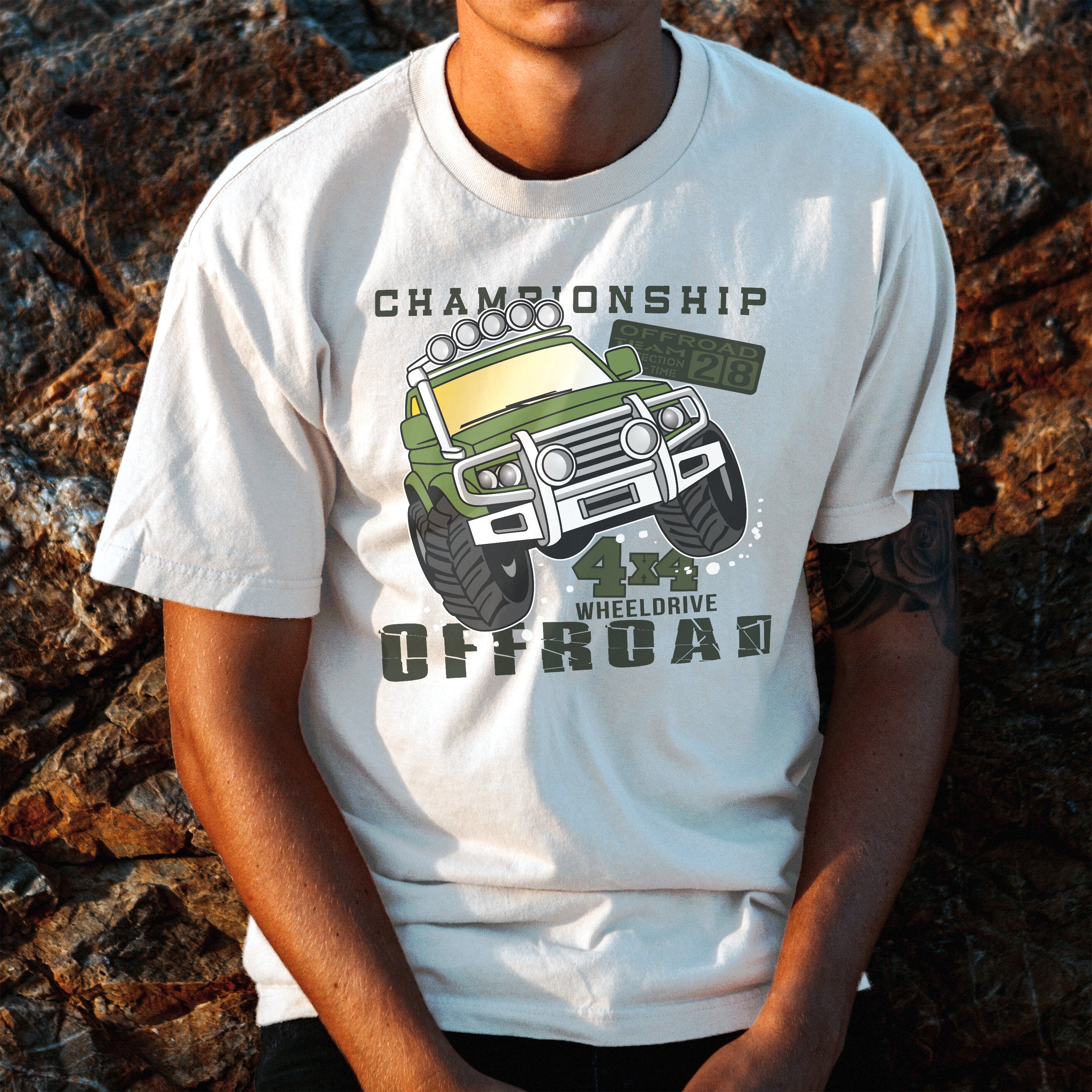 T-shirt de voitures de course Championship Offroad