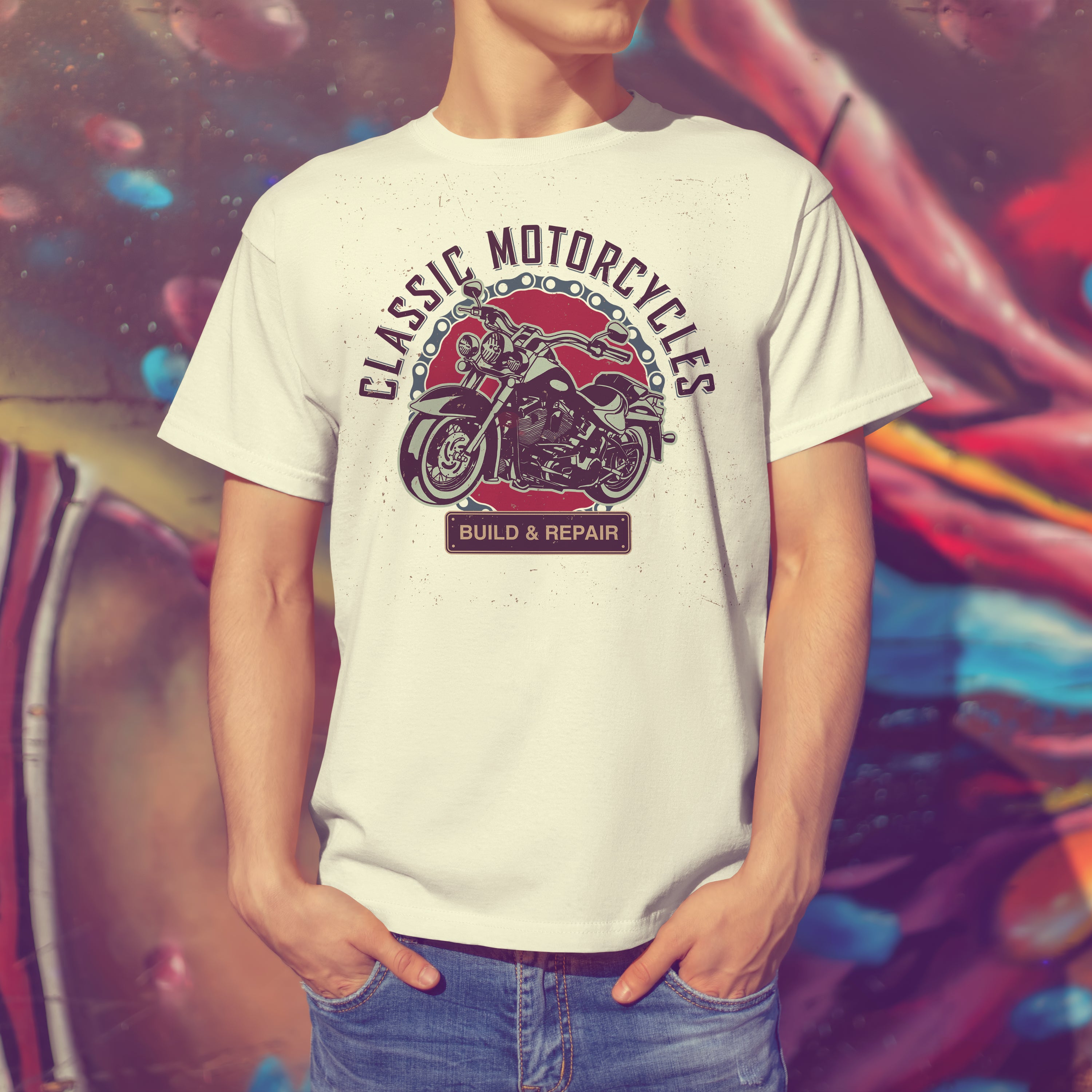 T-shirt moto Motocyclettes classiques