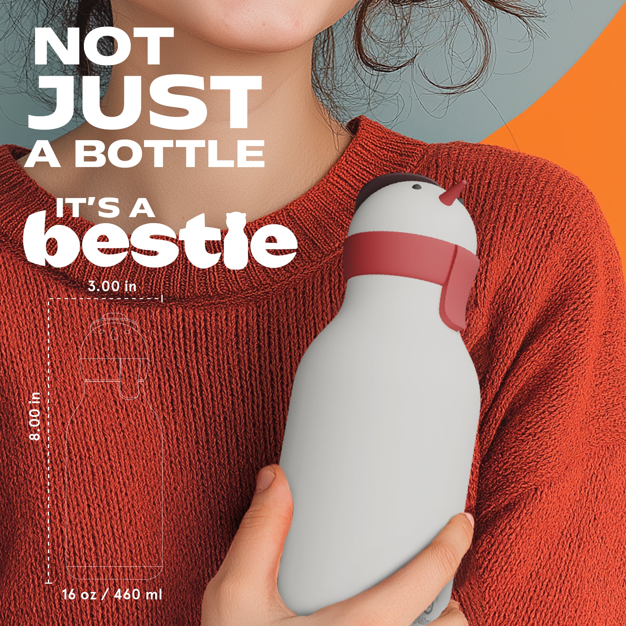 Personalized Bestie Insulated Bottle Snowman