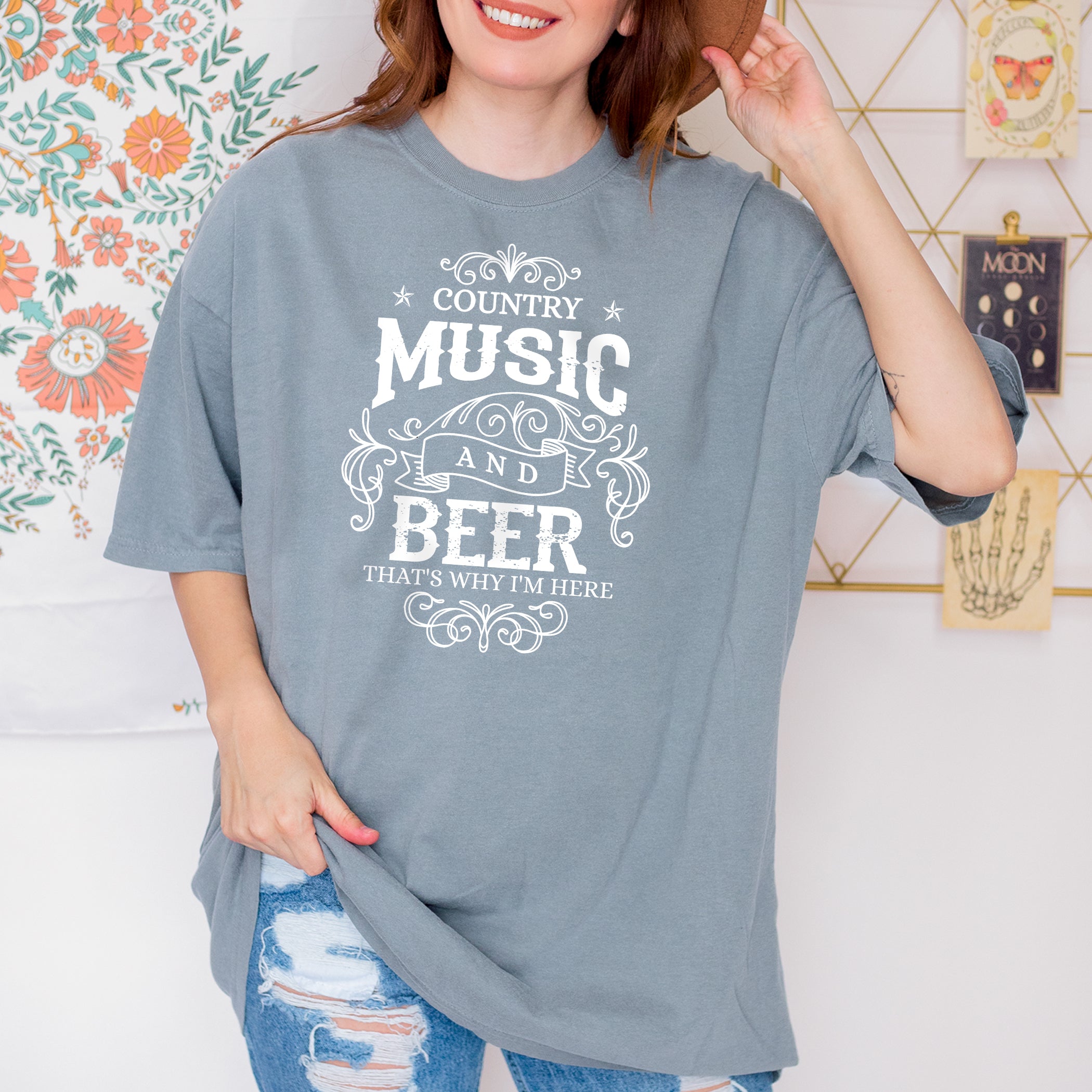 T-shirt musique country Musique et bière
