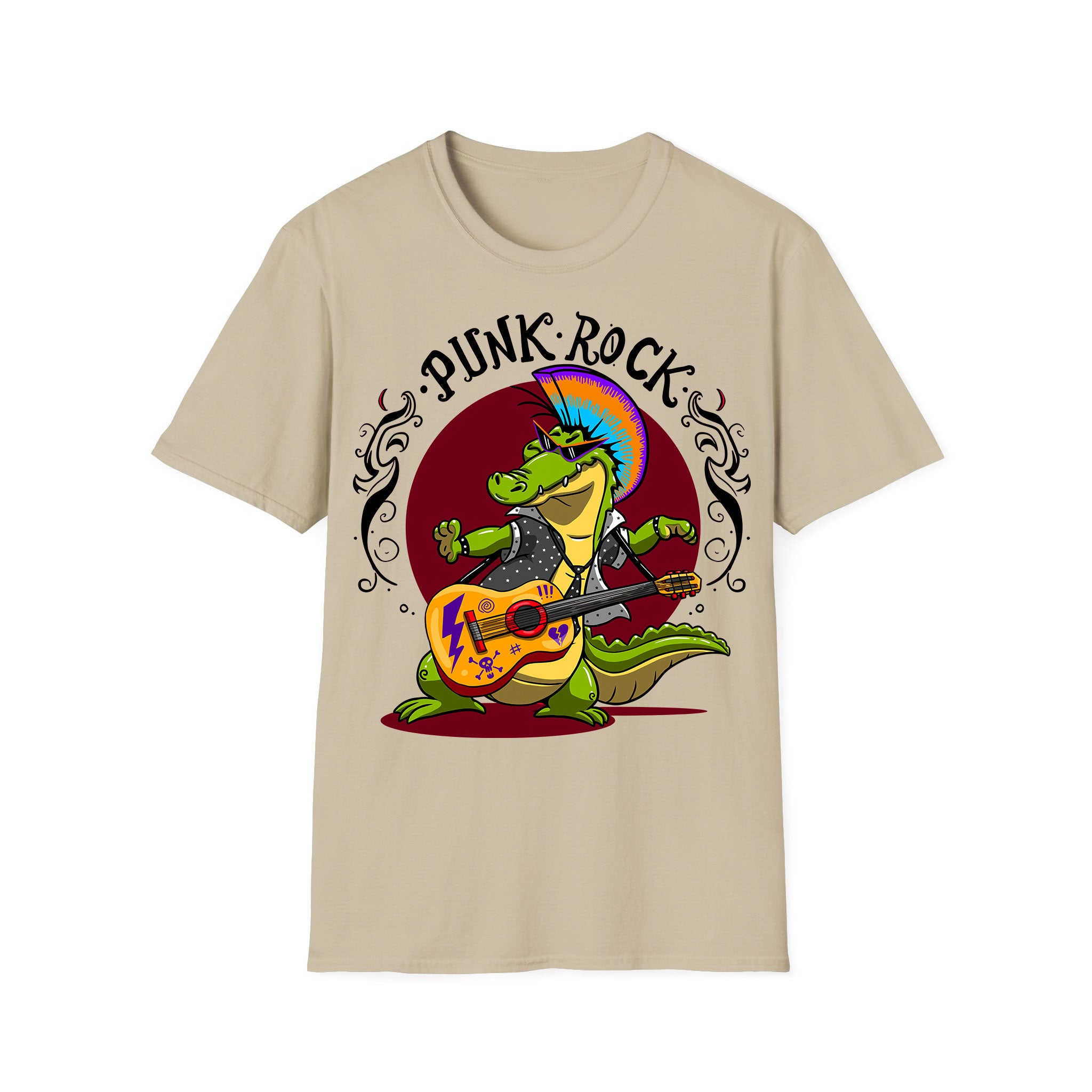 T-shirt unisexe musique Crocodile Punk Rock