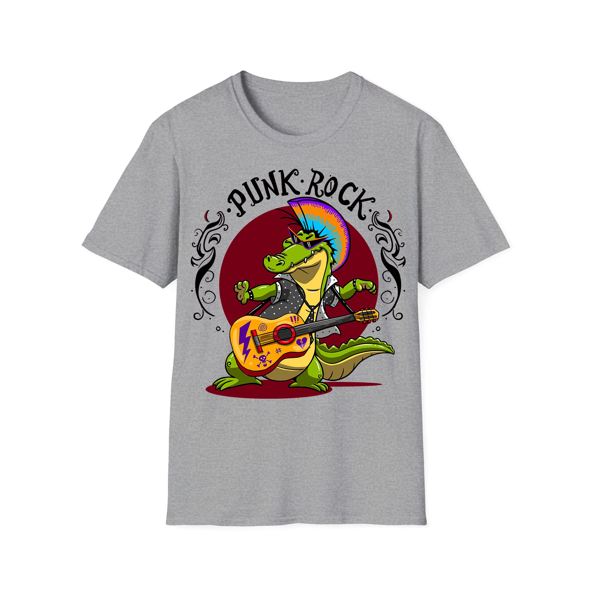 T-shirt unisexe musique Crocodile Punk Rock