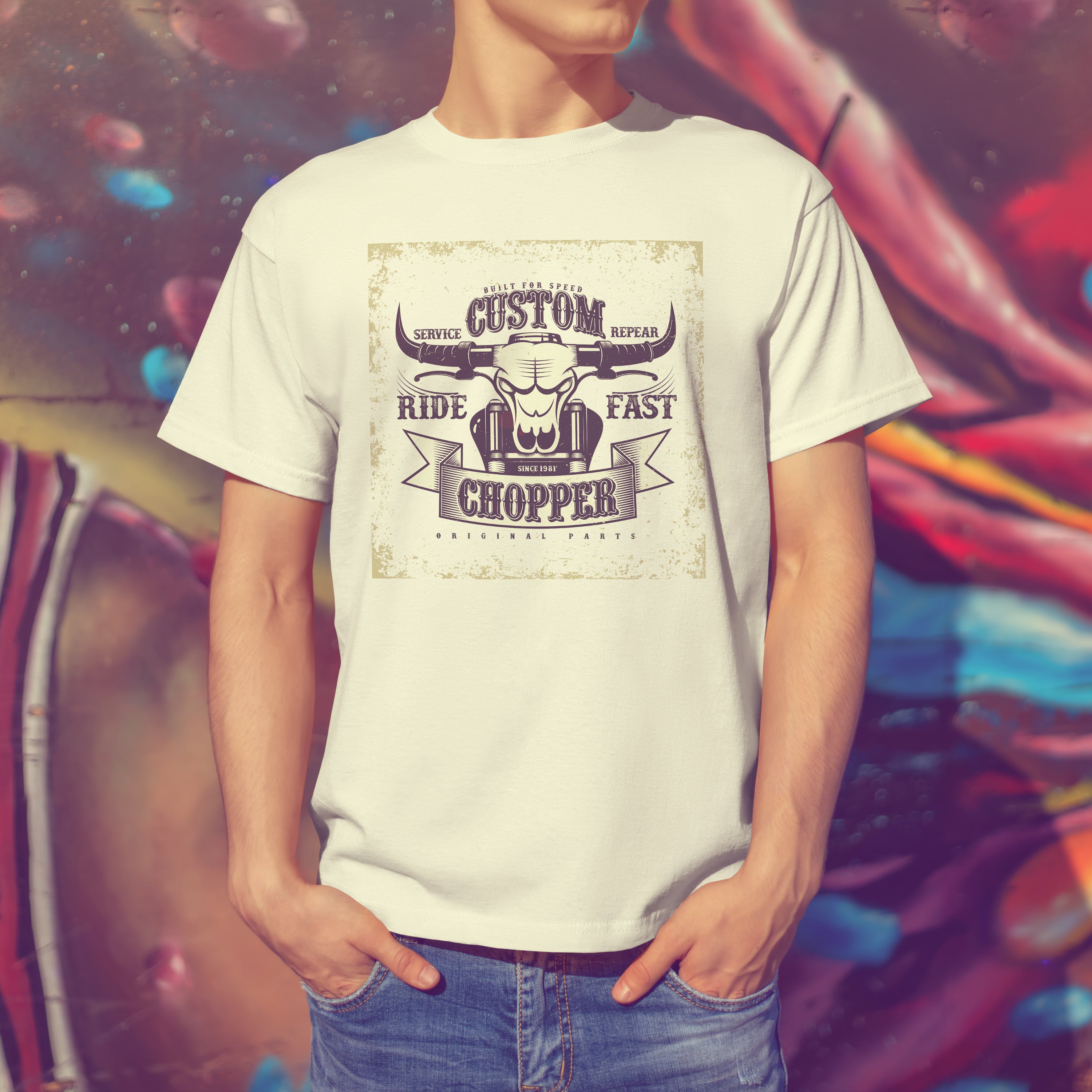 T-shirt moto personnalisé Ride Chopper