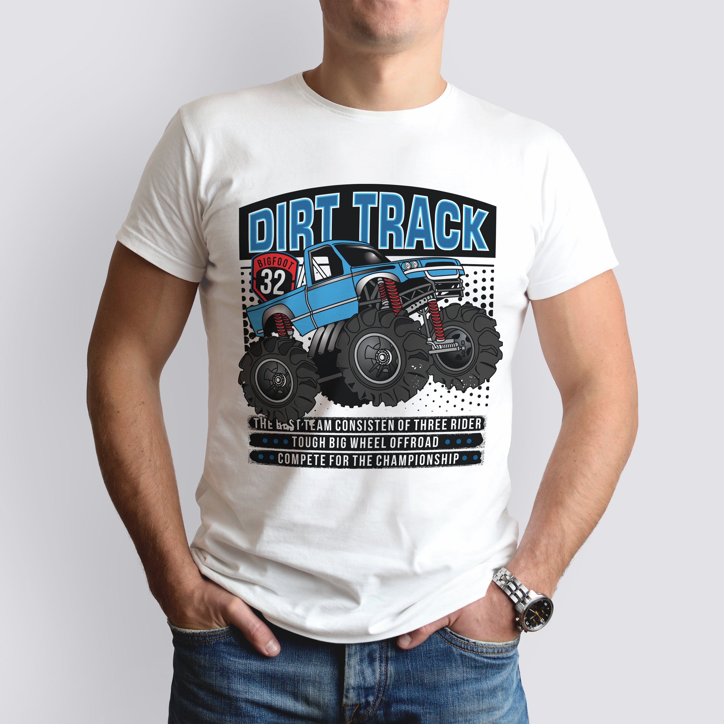 T-shirt voitures de course Dirt Track