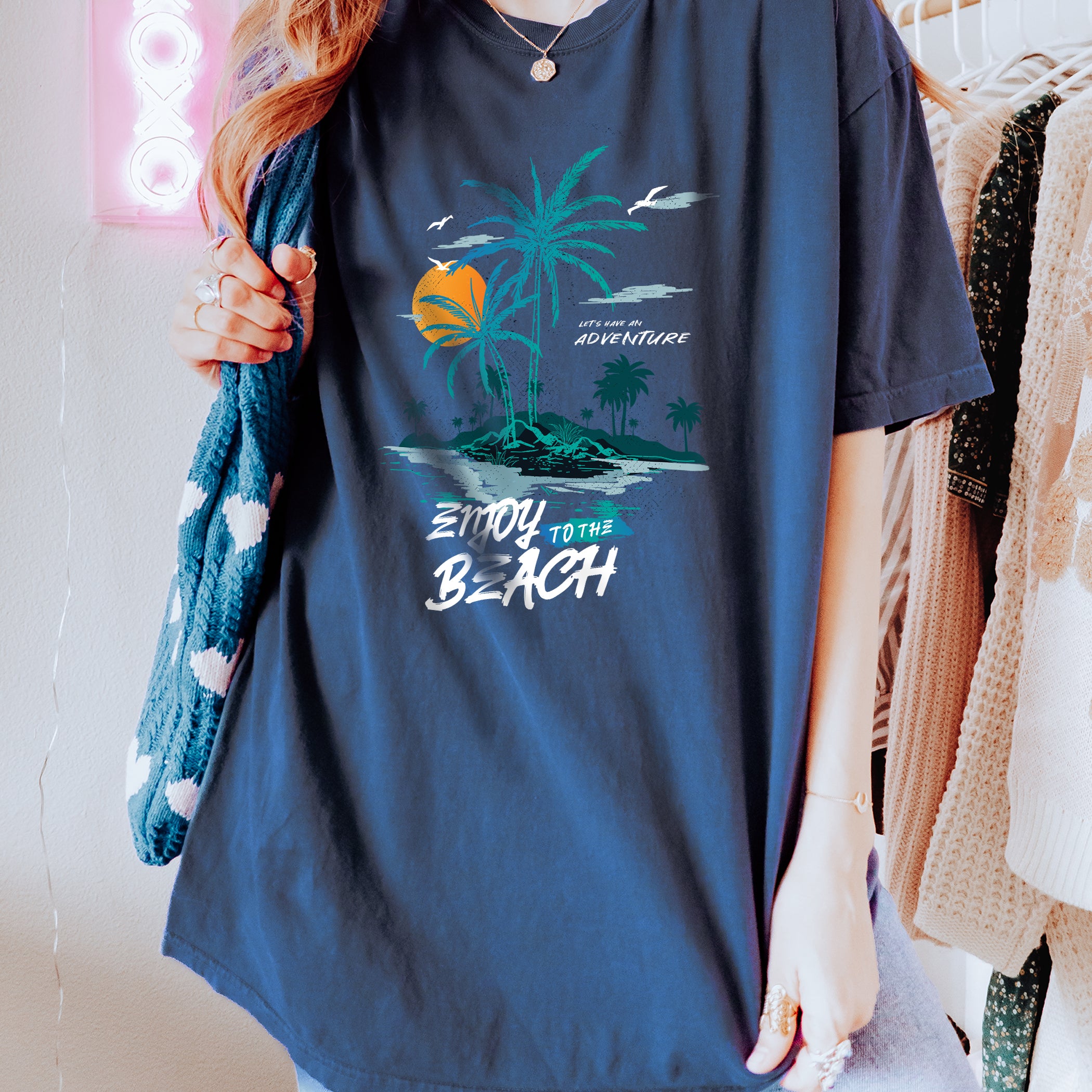 T-shirt unisexe d'été Enjoy Beach