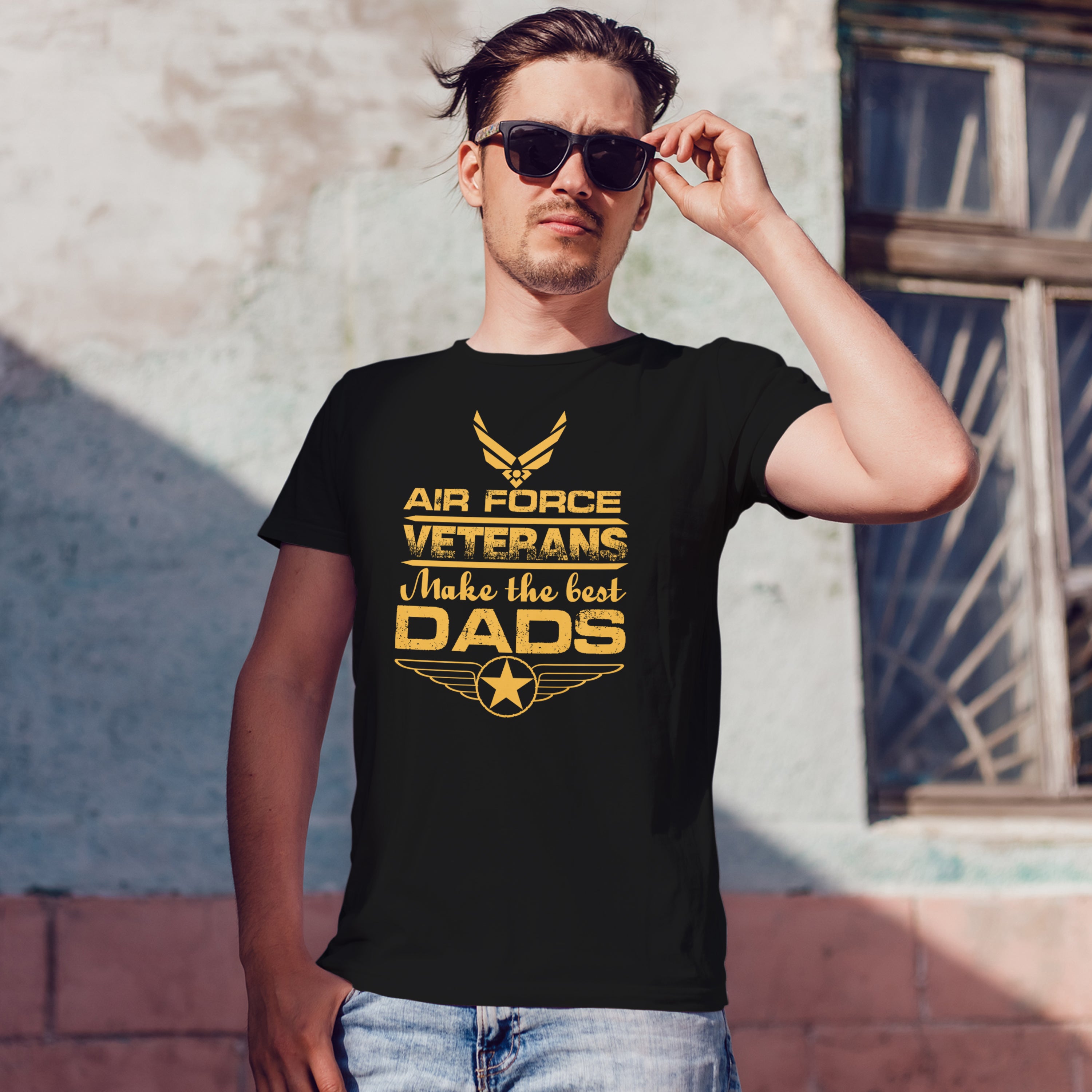 T-shirt fête des pères, papa vétéran de l'armée de l'air