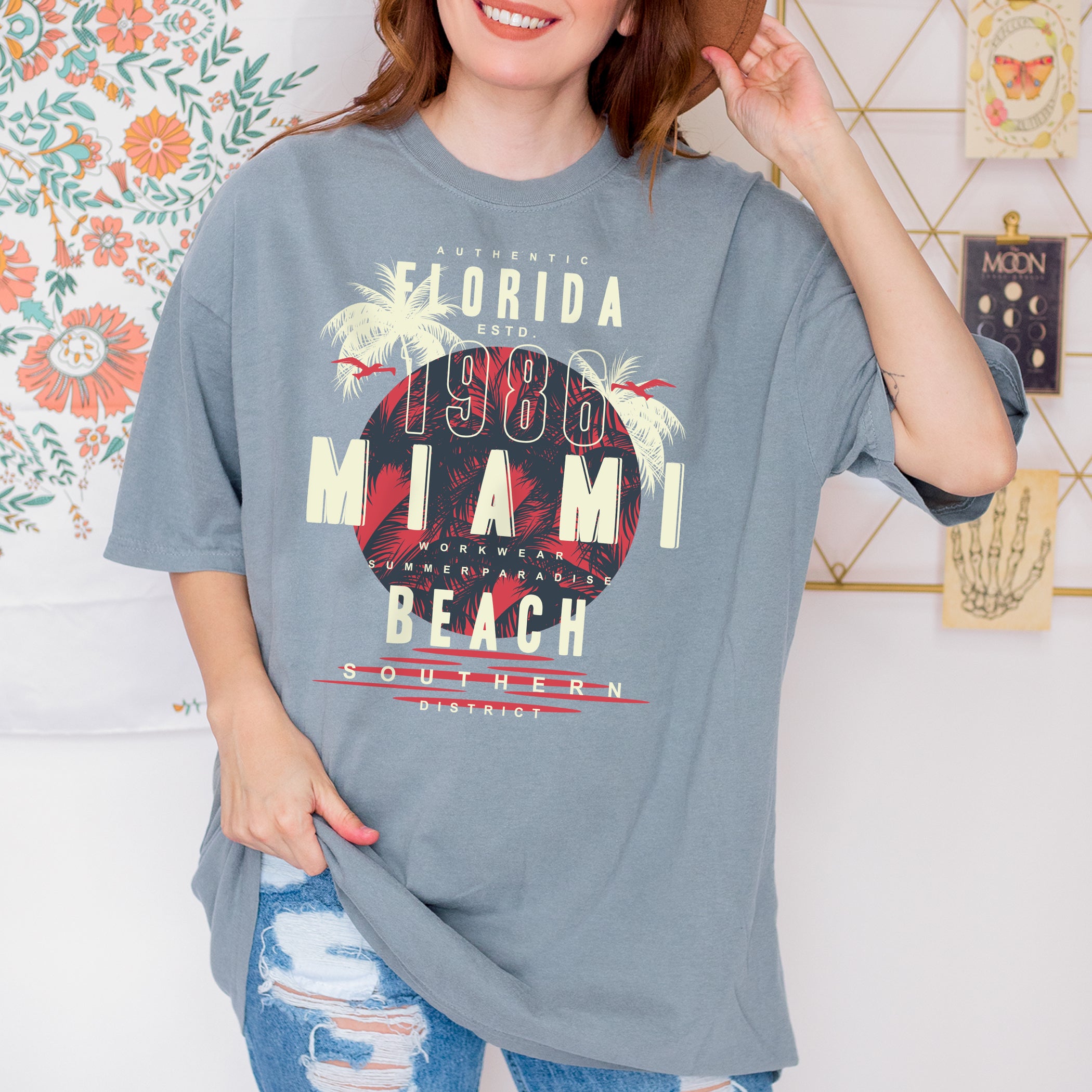 T-shirt unisexe d'été Florida Miami Beach