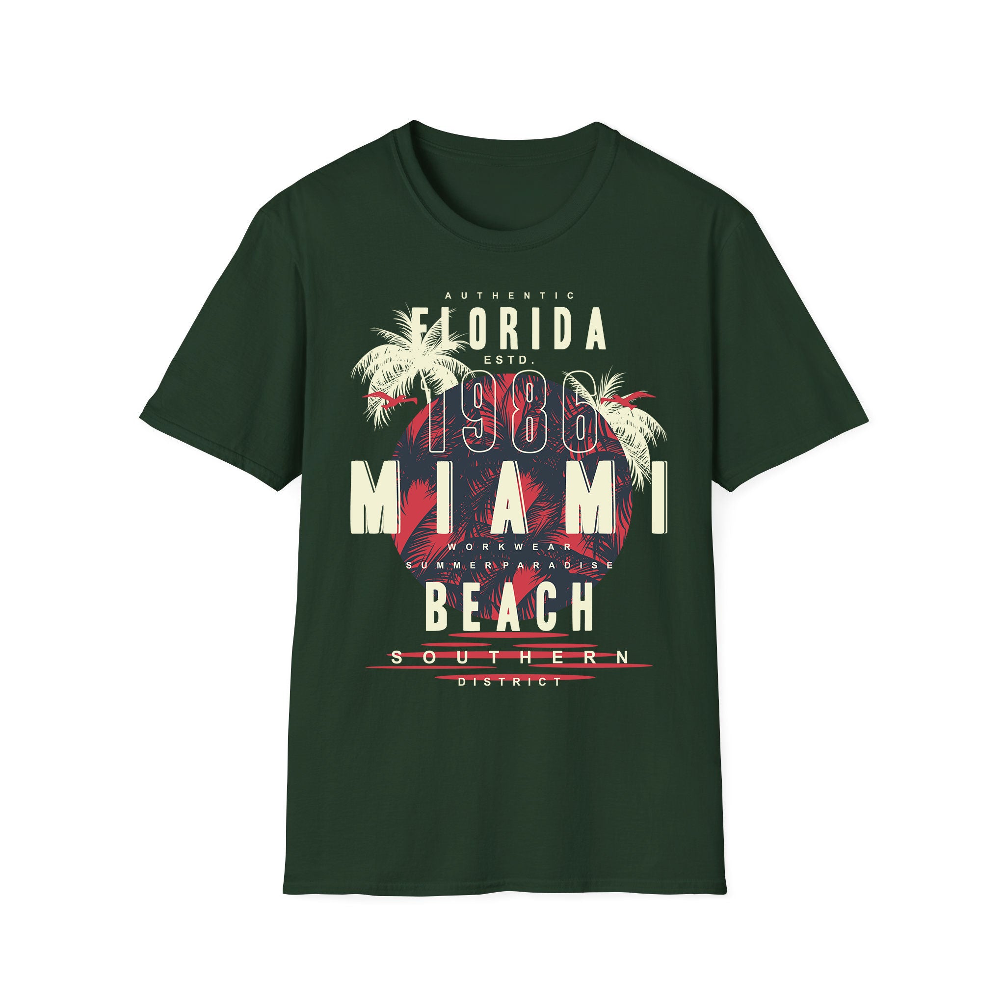 T-shirt unisexe d'été Florida Miami Beach