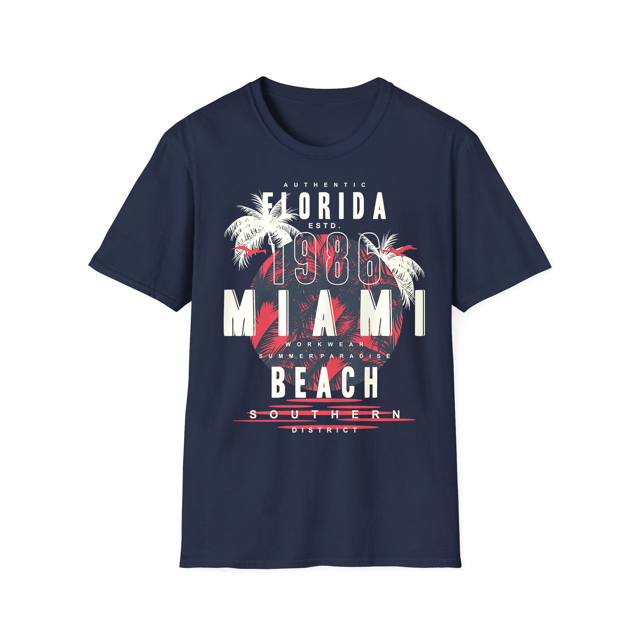 T-shirt unisexe d'été Florida Miami Beach