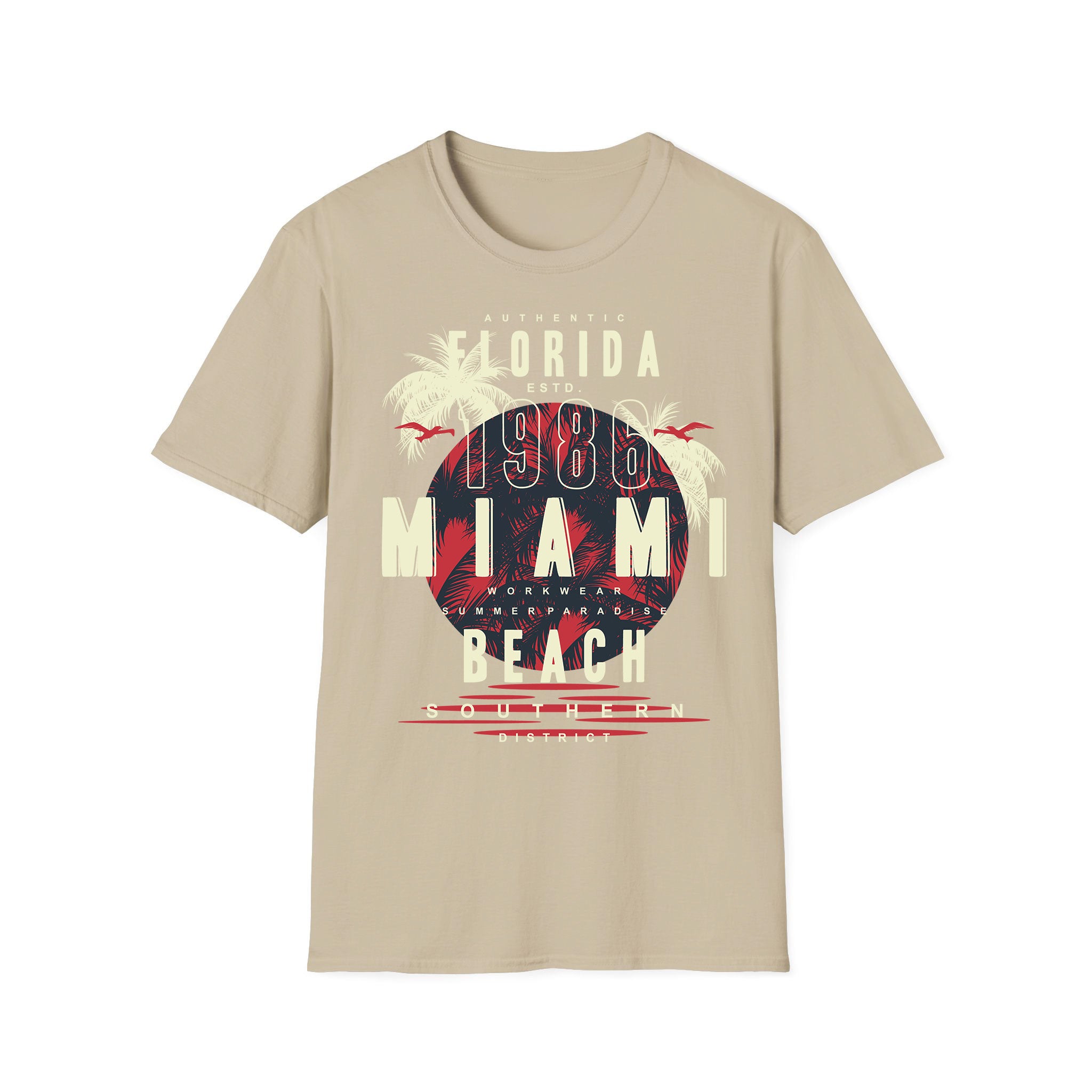 T-shirt unisexe d'été Florida Miami Beach
