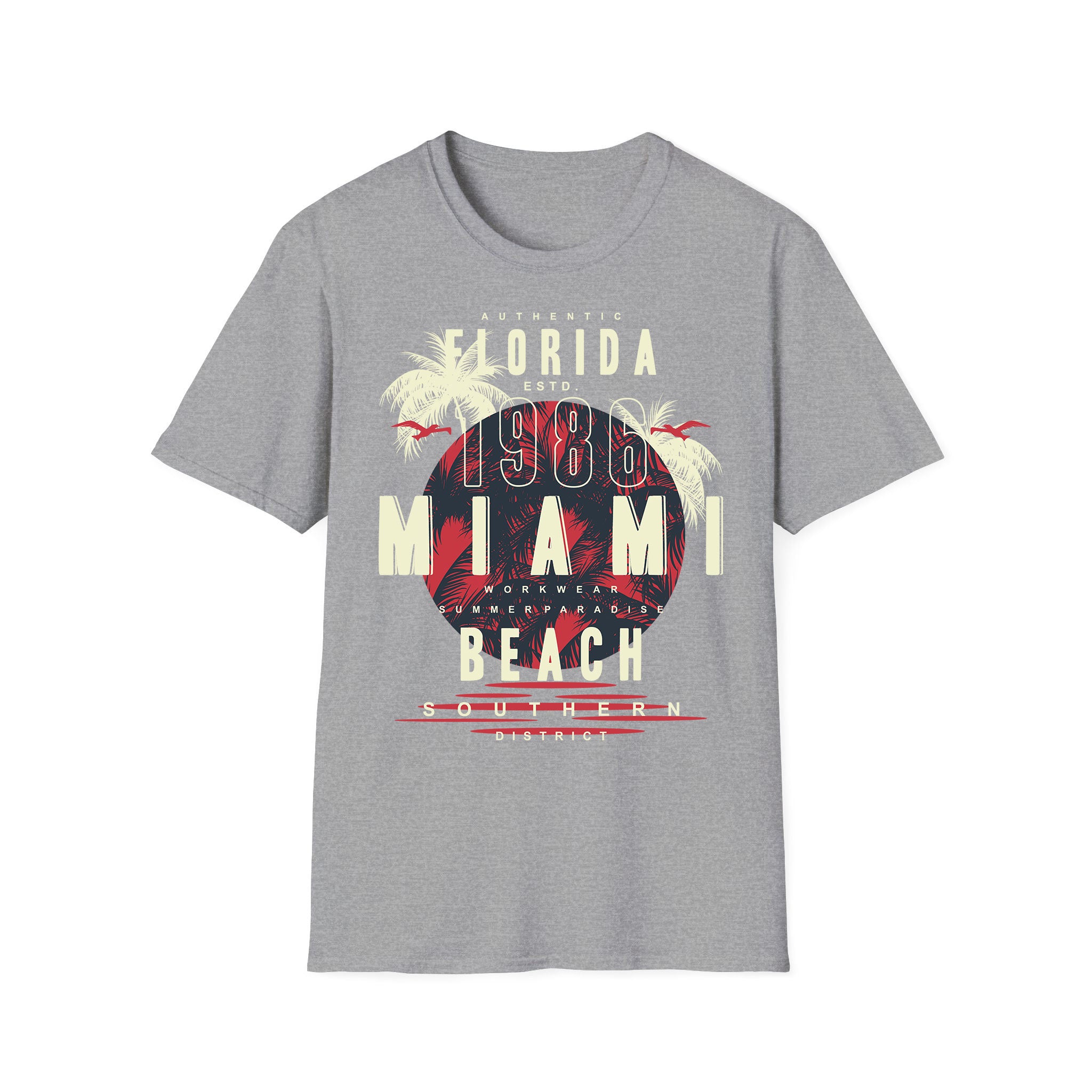 T-shirt unisexe d'été Florida Miami Beach