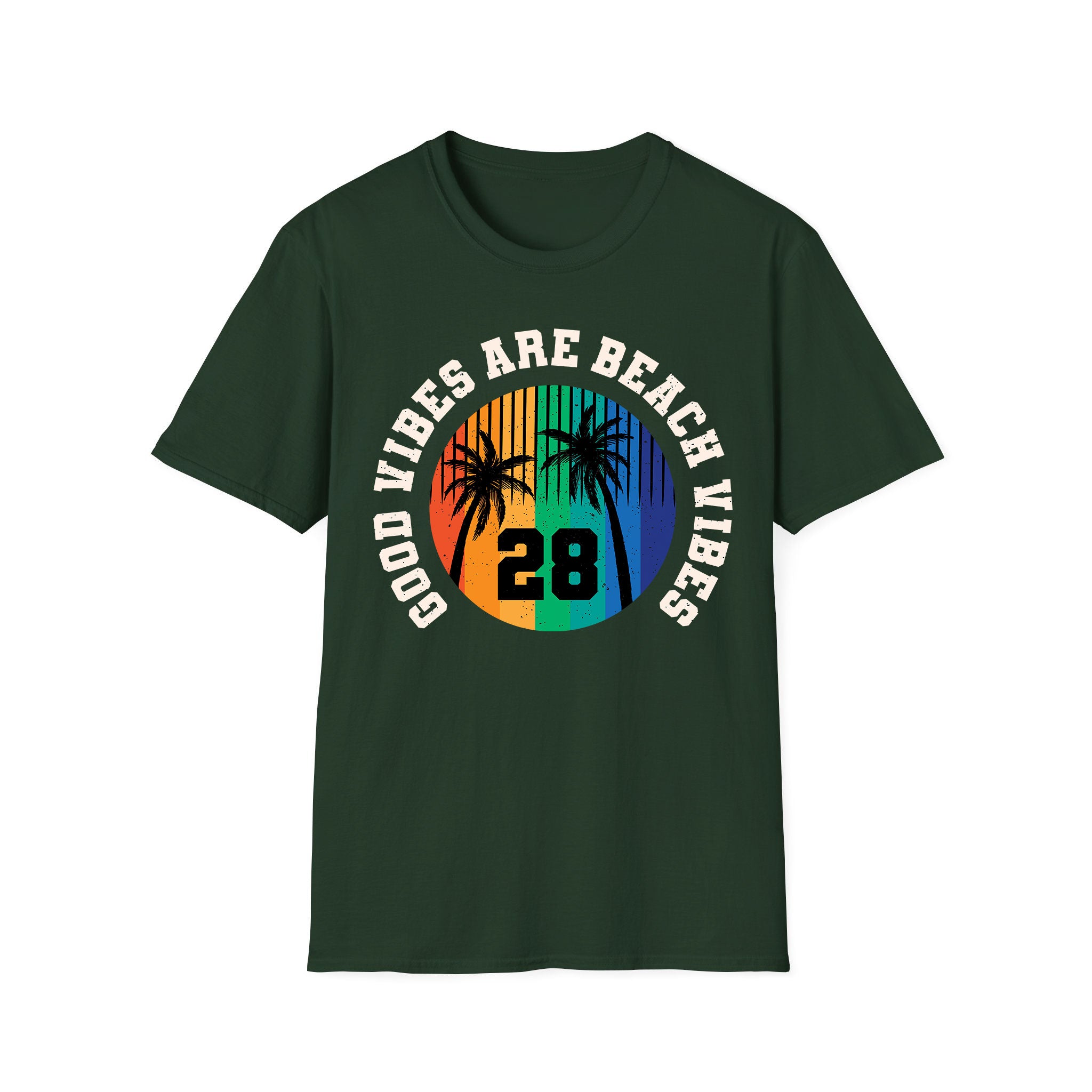 T-shirt d'été unisexe Good Vibes Beach Wibes