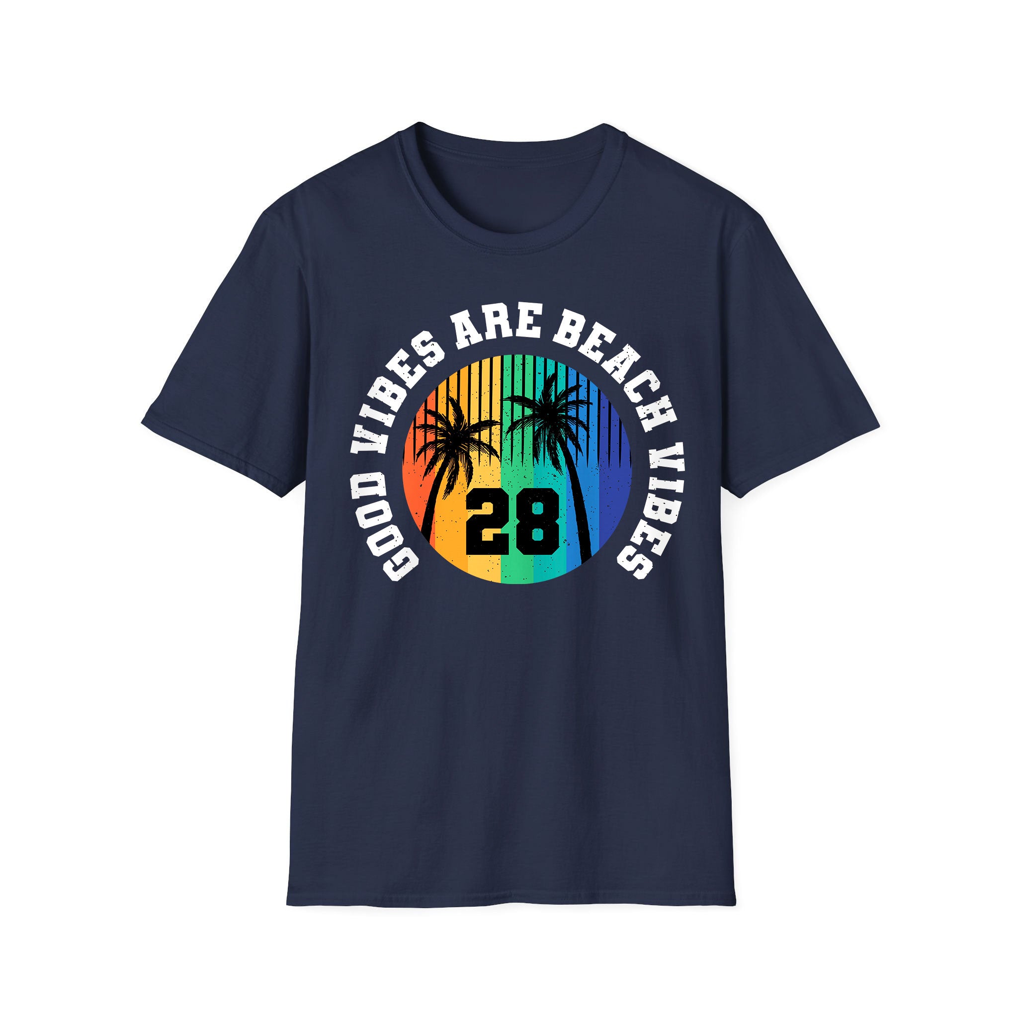 T-shirt d'été unisexe Good Vibes Beach Wibes