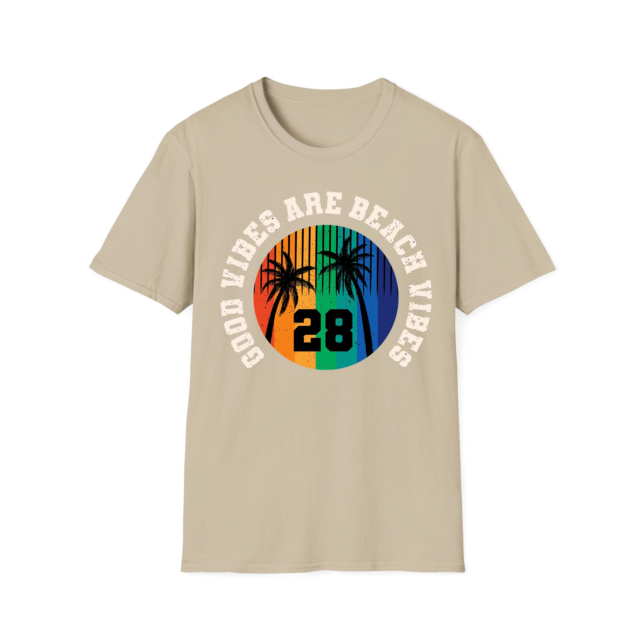 T-shirt d'été unisexe Good Vibes Beach Wibes
