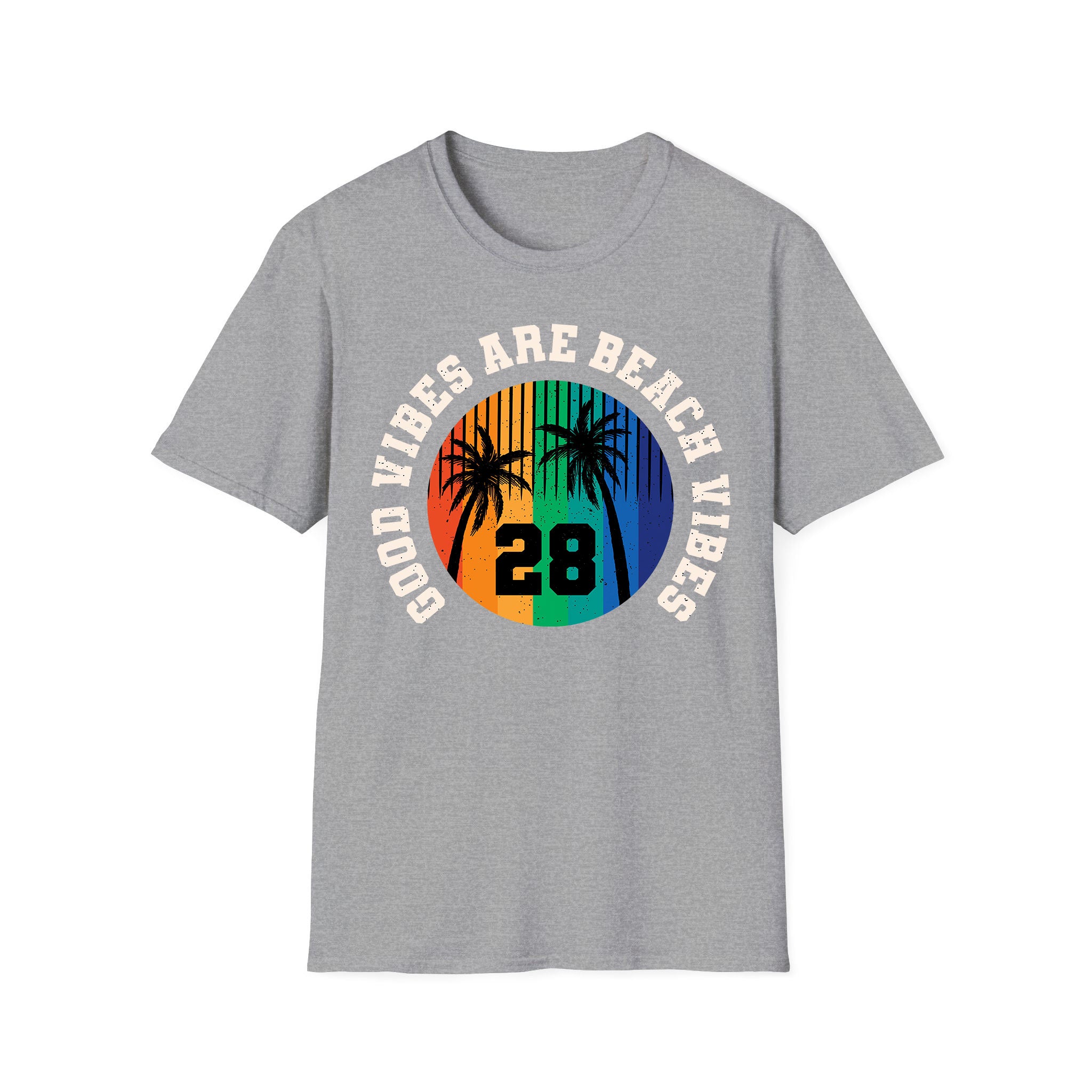 T-shirt d'été unisexe Good Vibes Beach Wibes