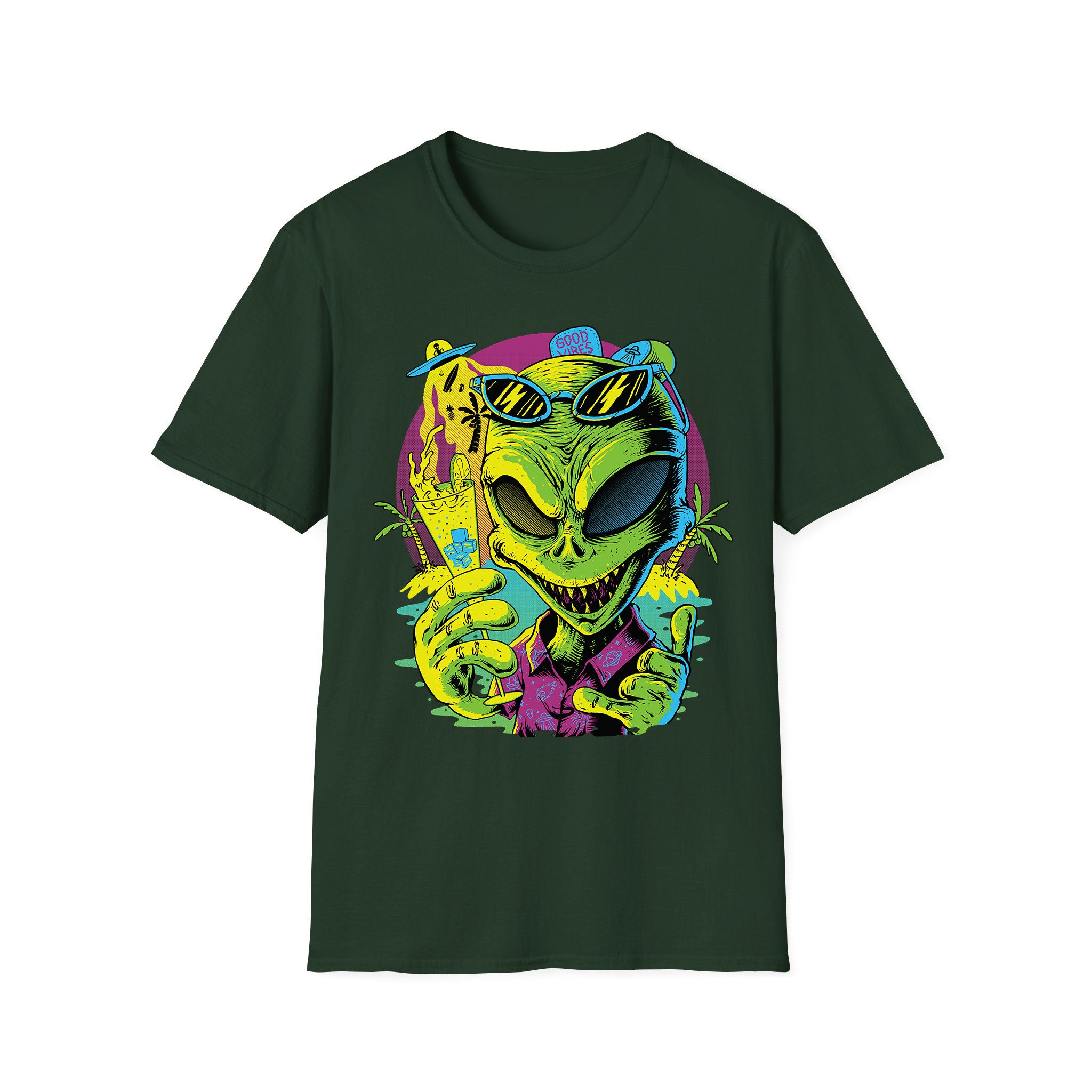T-shirt unisexe d'été Alien Beach