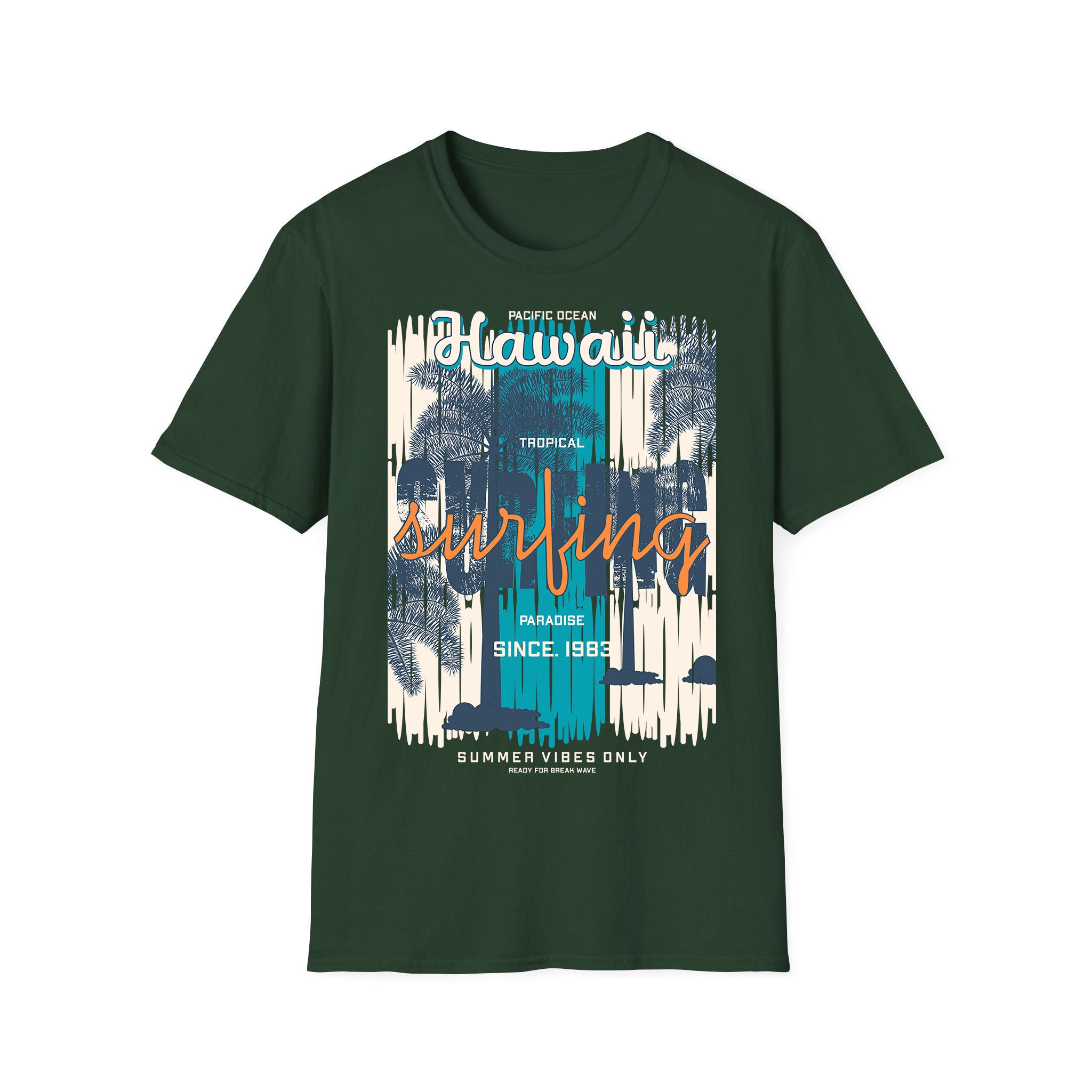 Surf T-shirt unisexe Hawaii Tropical