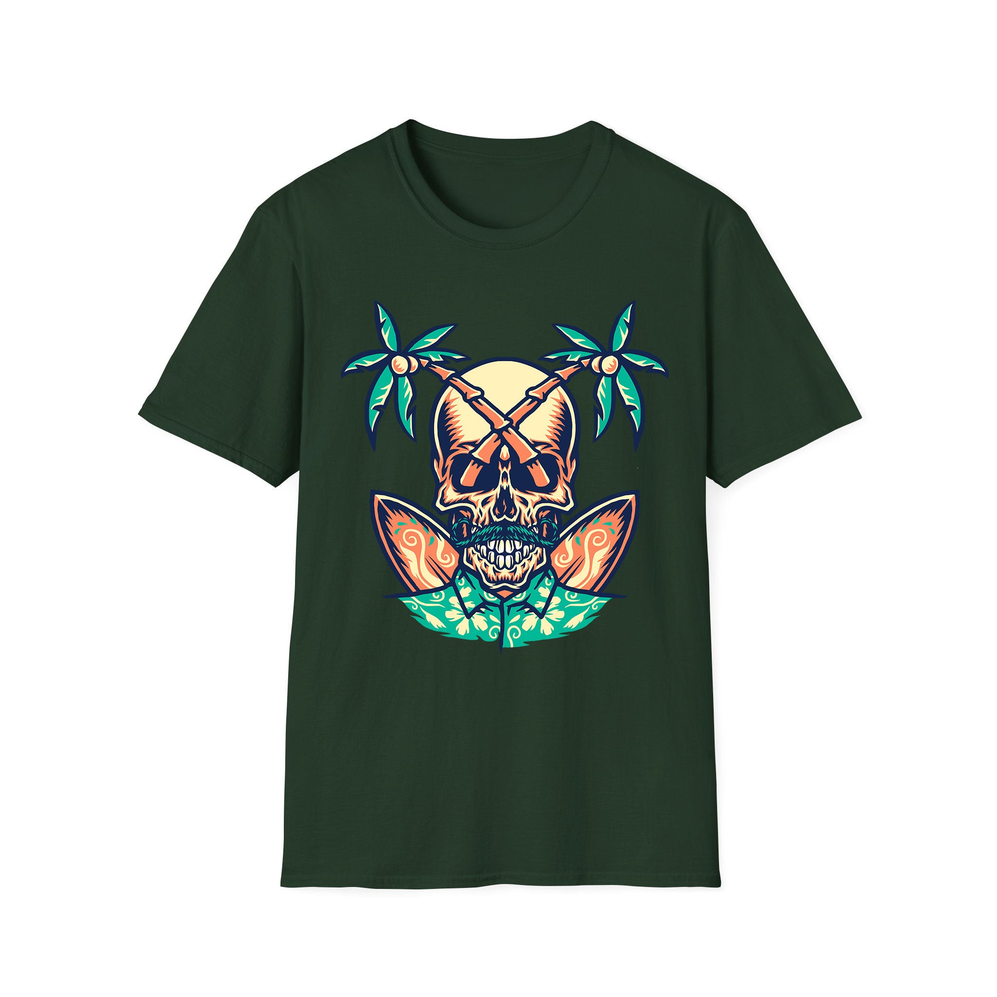 Summer unisex T-shirt Hawaii Skull