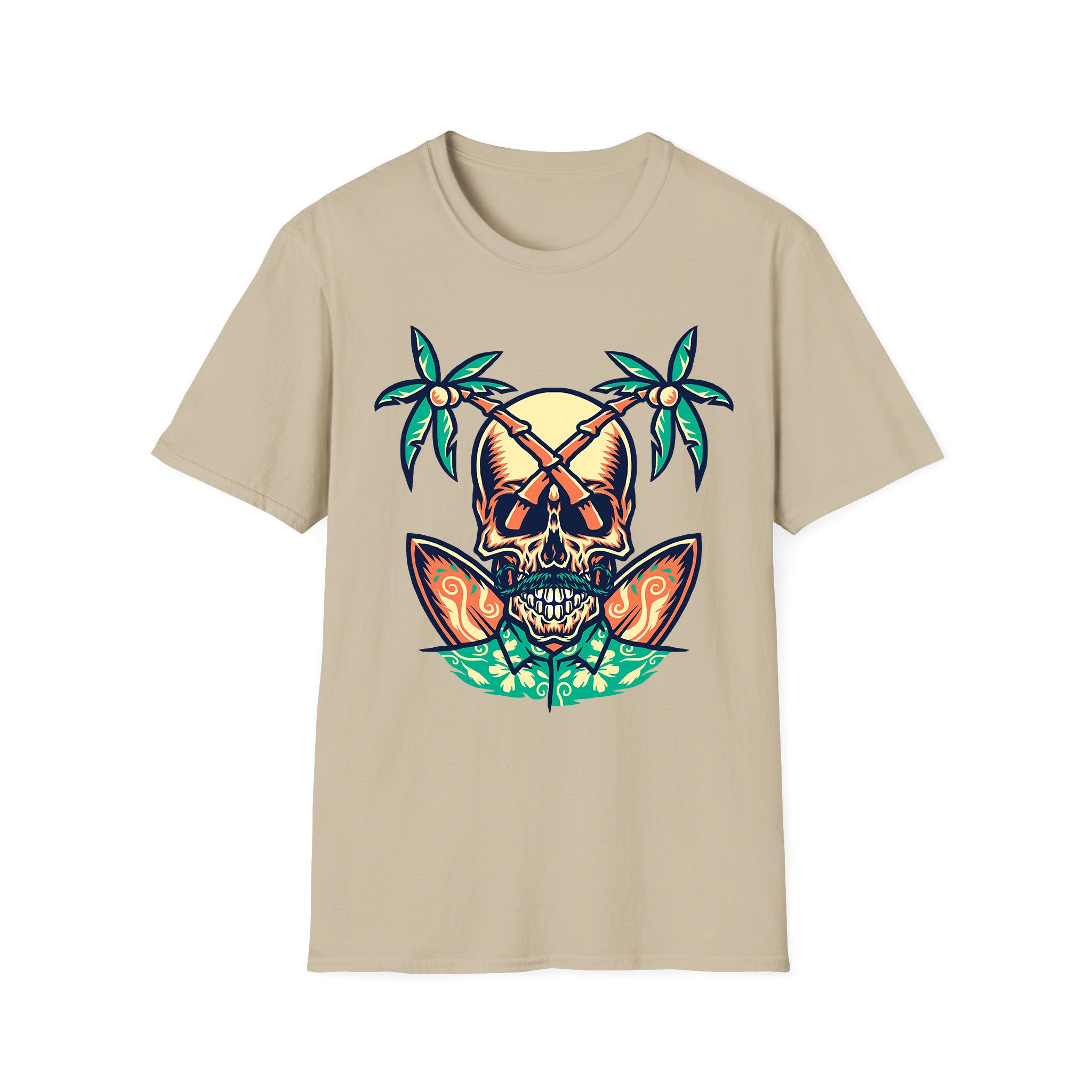 Summer unisex T-shirt Hawaii Skull