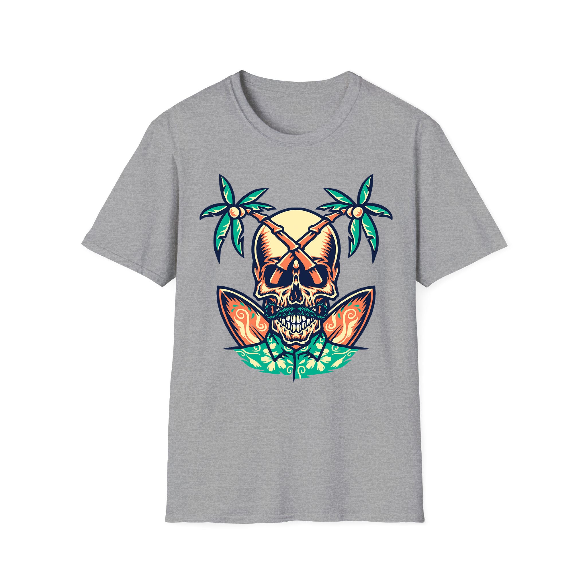 Summer unisex T-shirt Hawaii Skull