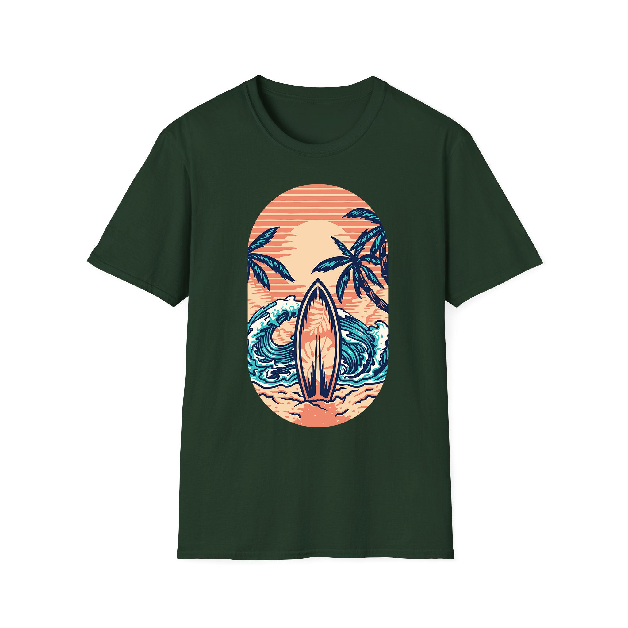 Summer unisex T-shirt Hawaii Surf Board