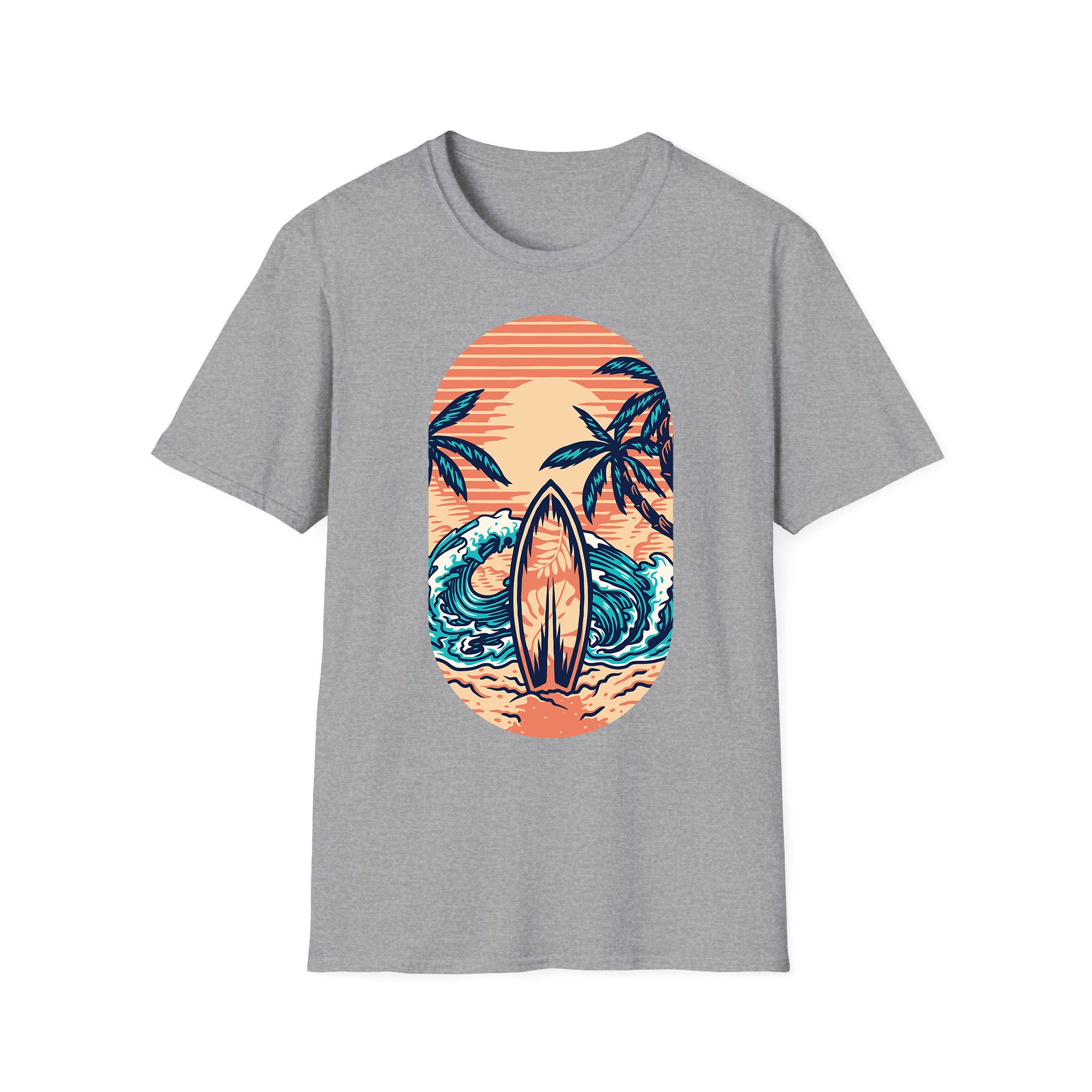 Summer unisex T-shirt Hawaii Surf Board
