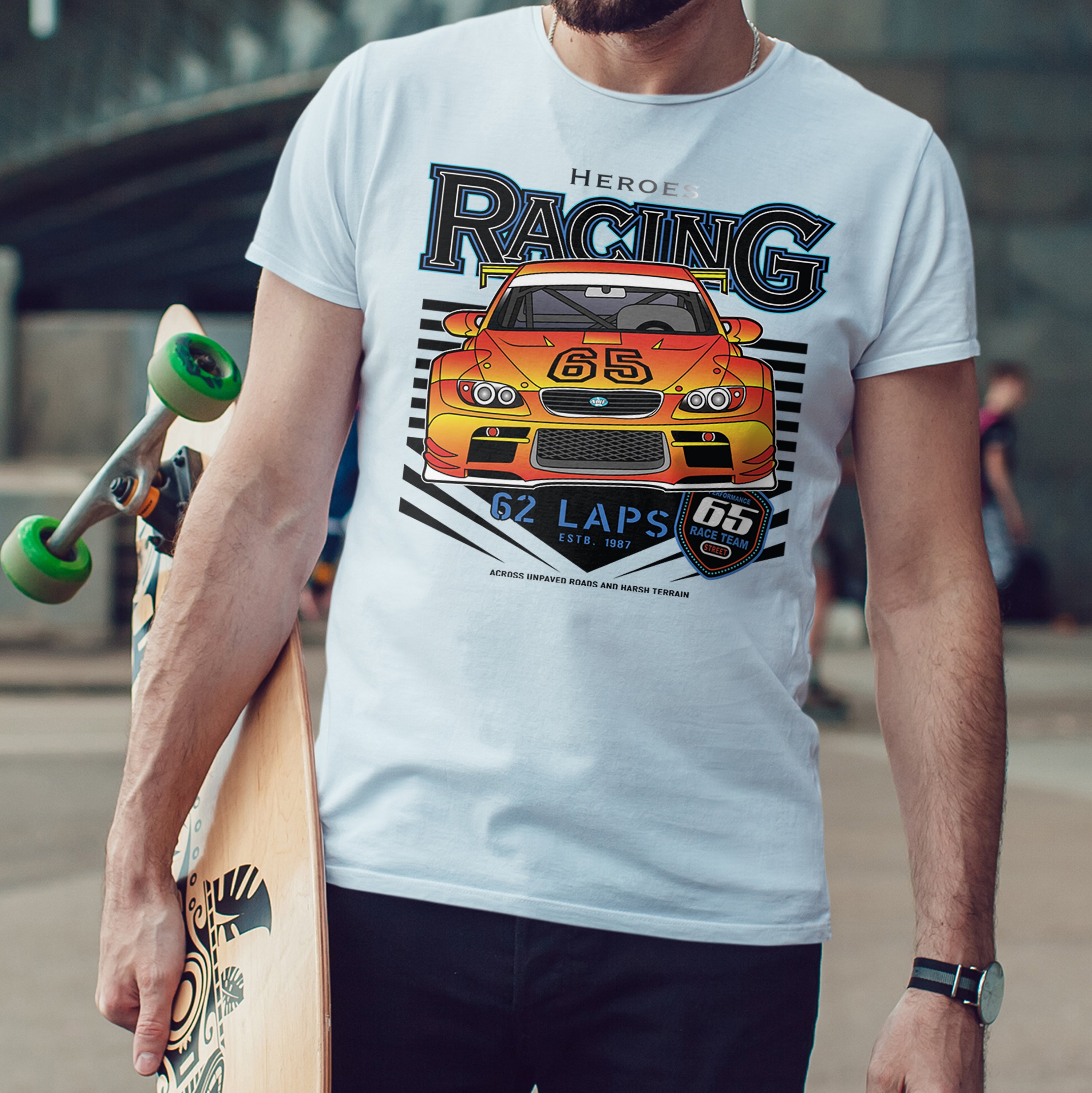 T-shirt voitures de course Heroes Racing