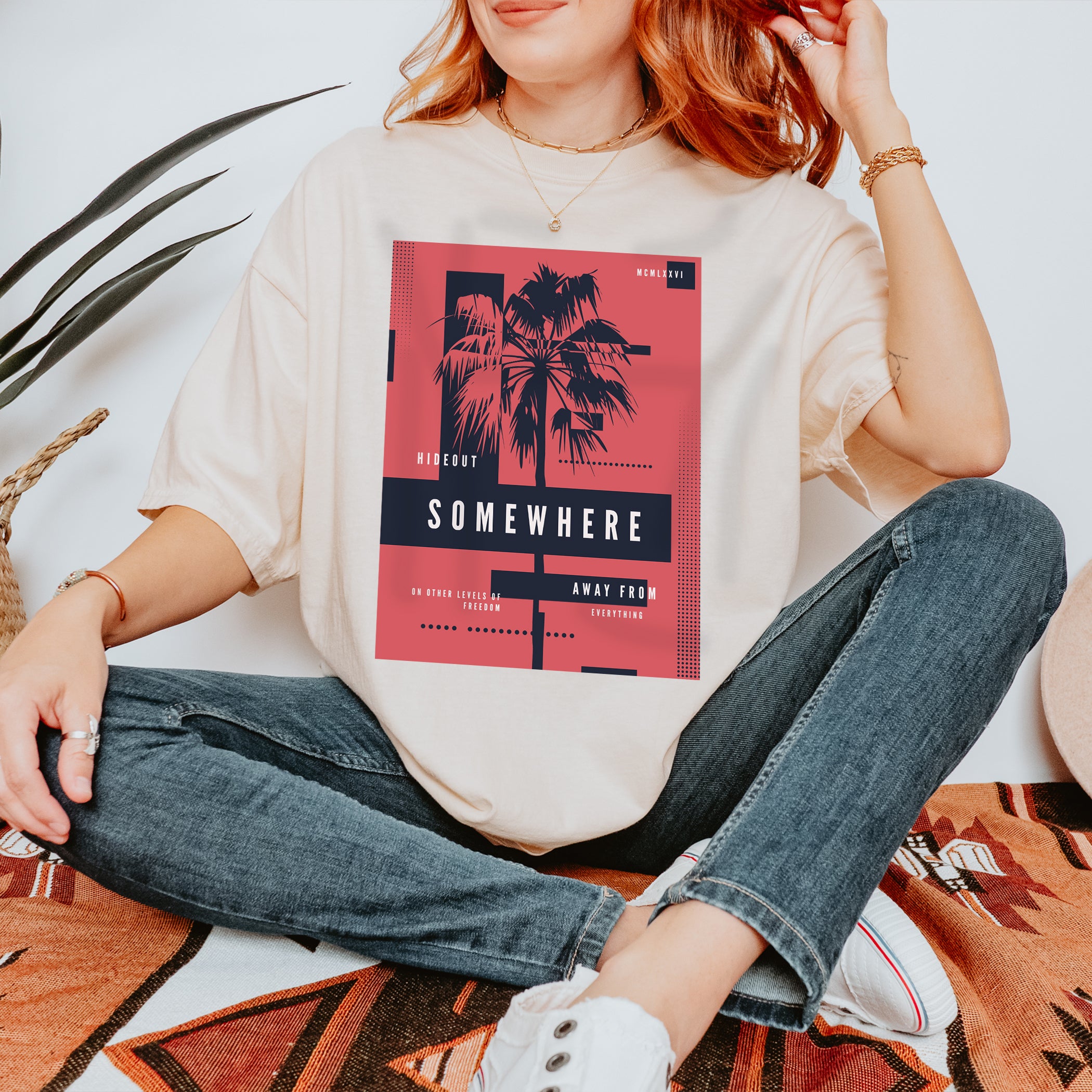 Summer unisex T-shirt Hideout SomeWhere