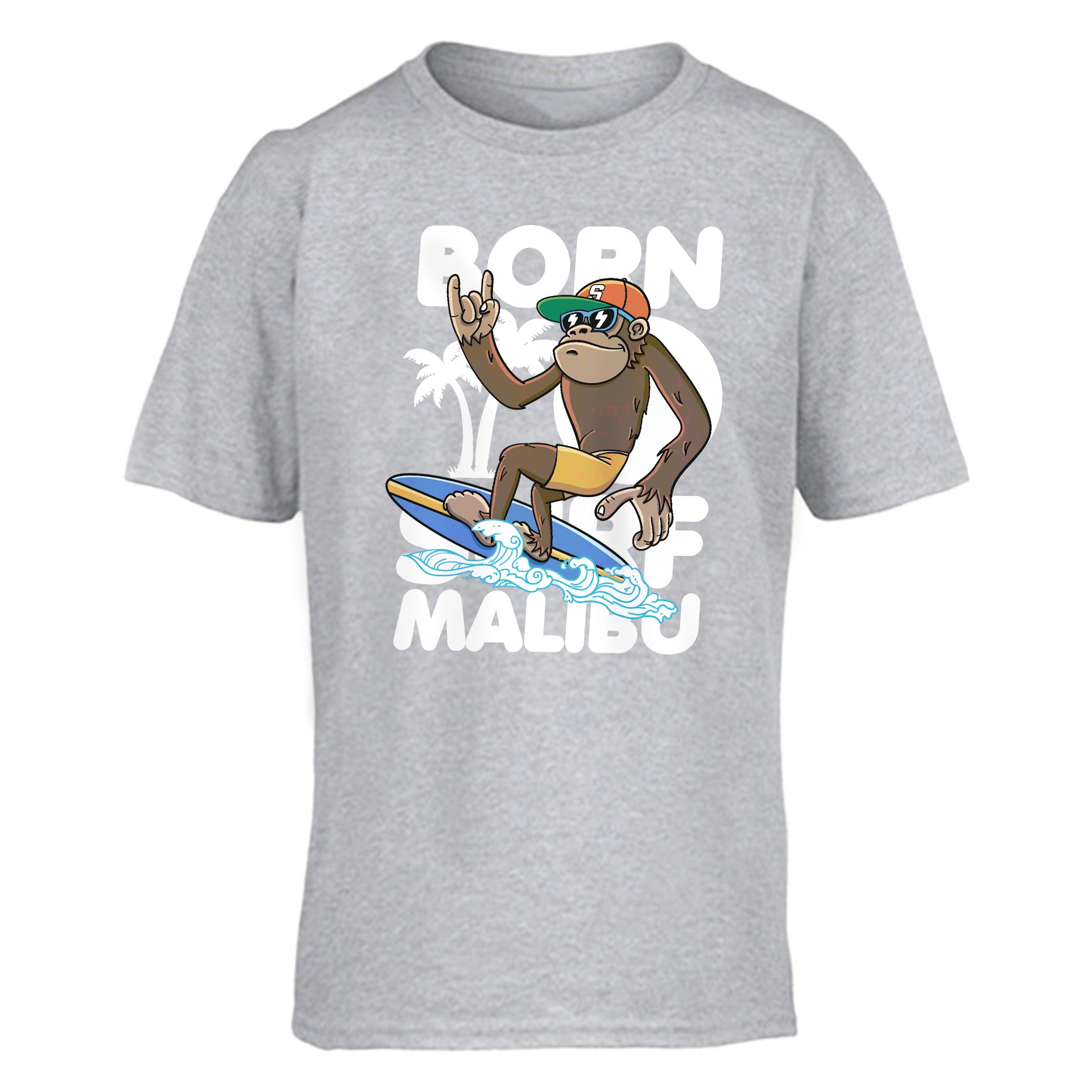 Kid T-Shirt Born Surf Malibu Monkey