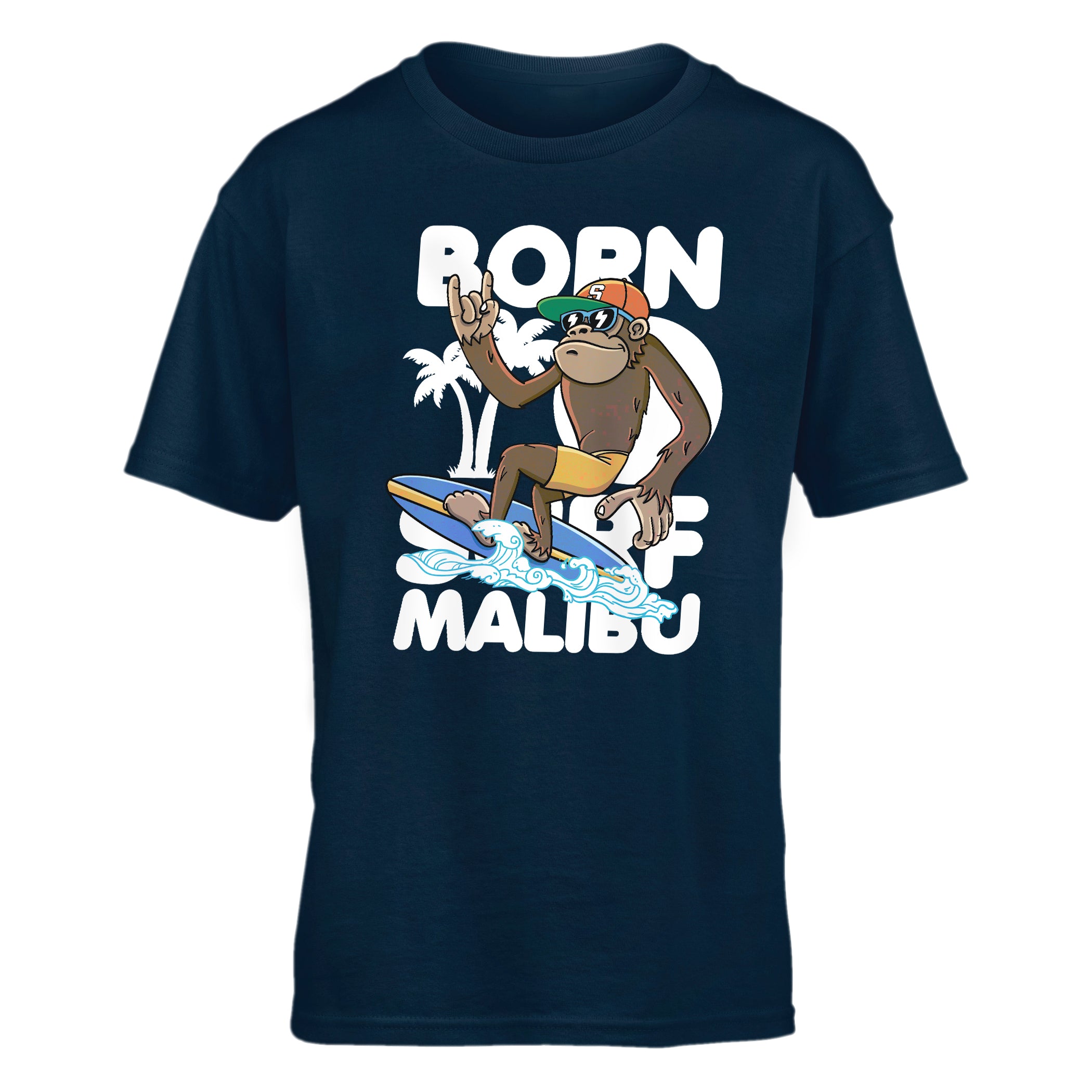 Kid T-Shirt Born Surf Malibu Monkey