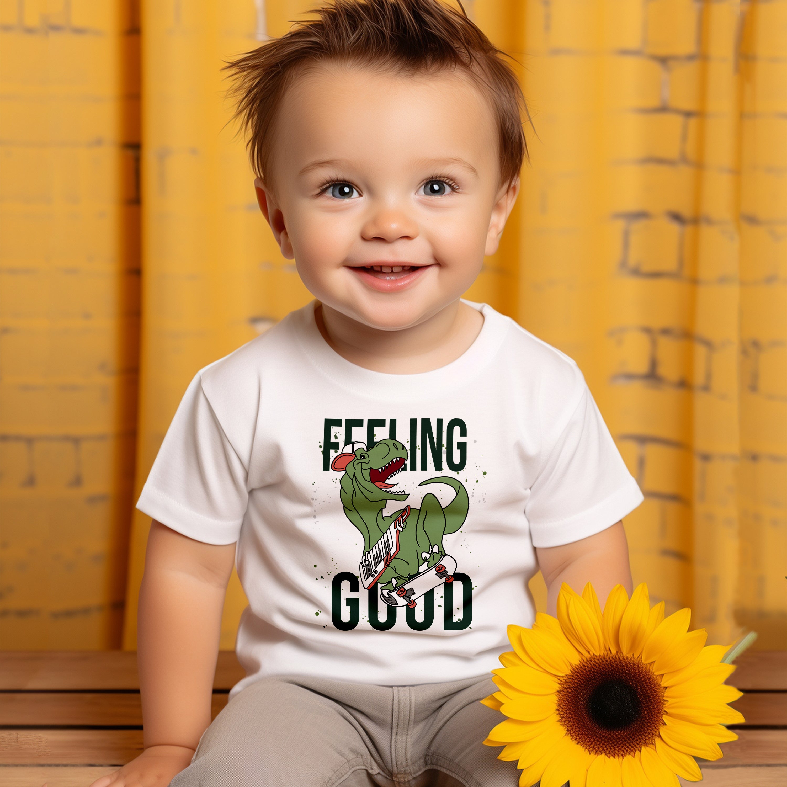 Kid T-Shirt Feeling Good Dino