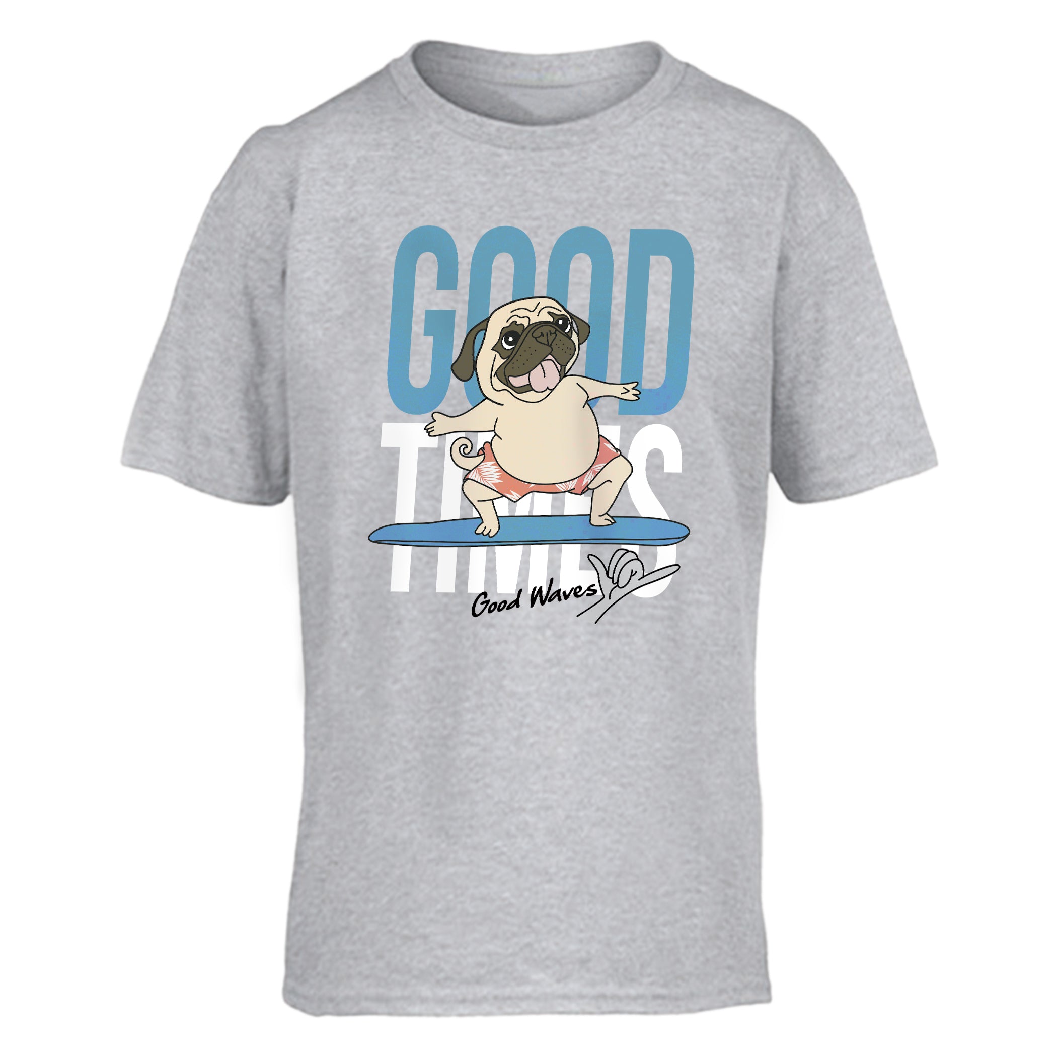 Kid T-Shirt Good Times Good Waves Dog